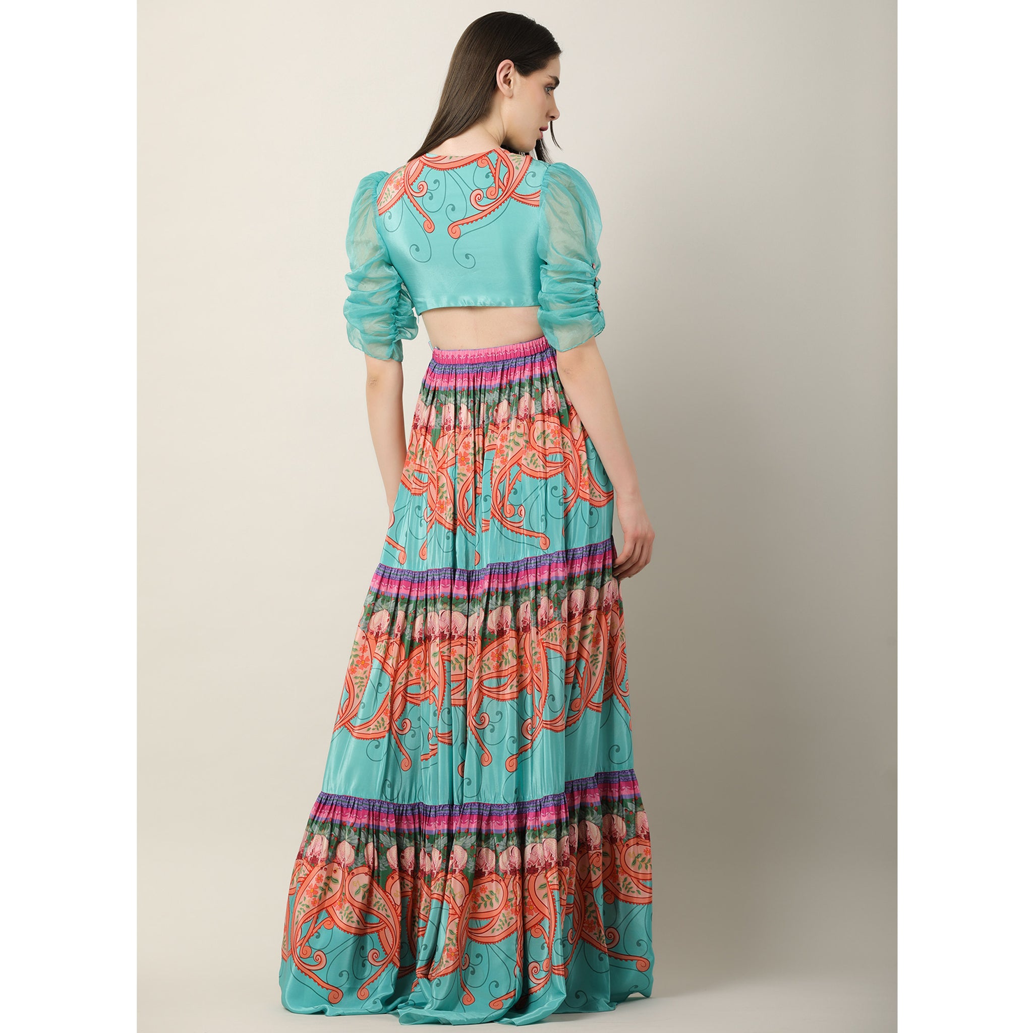 Tiered Maxi with a Draped Bodice