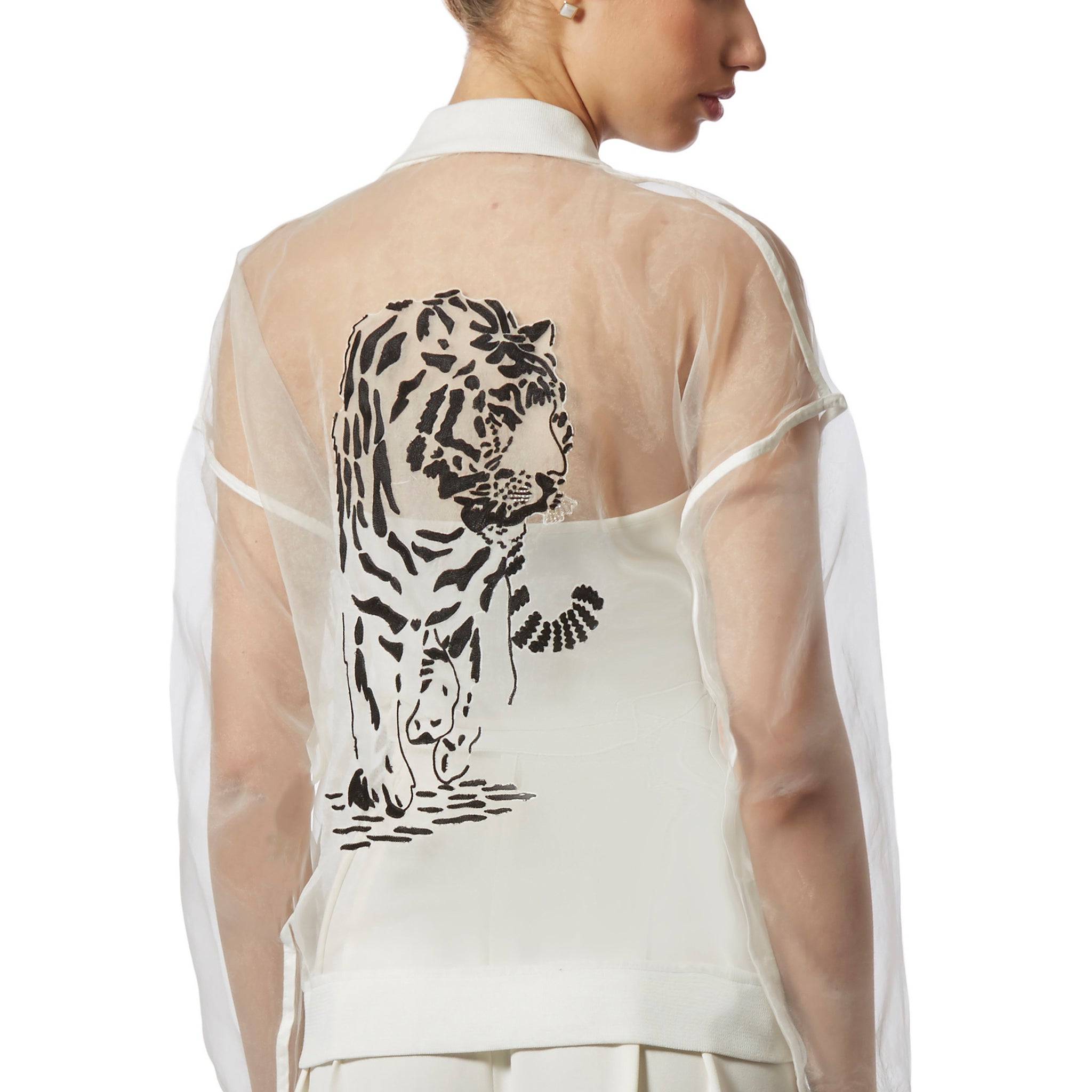 Embroidered Sheer Jacket