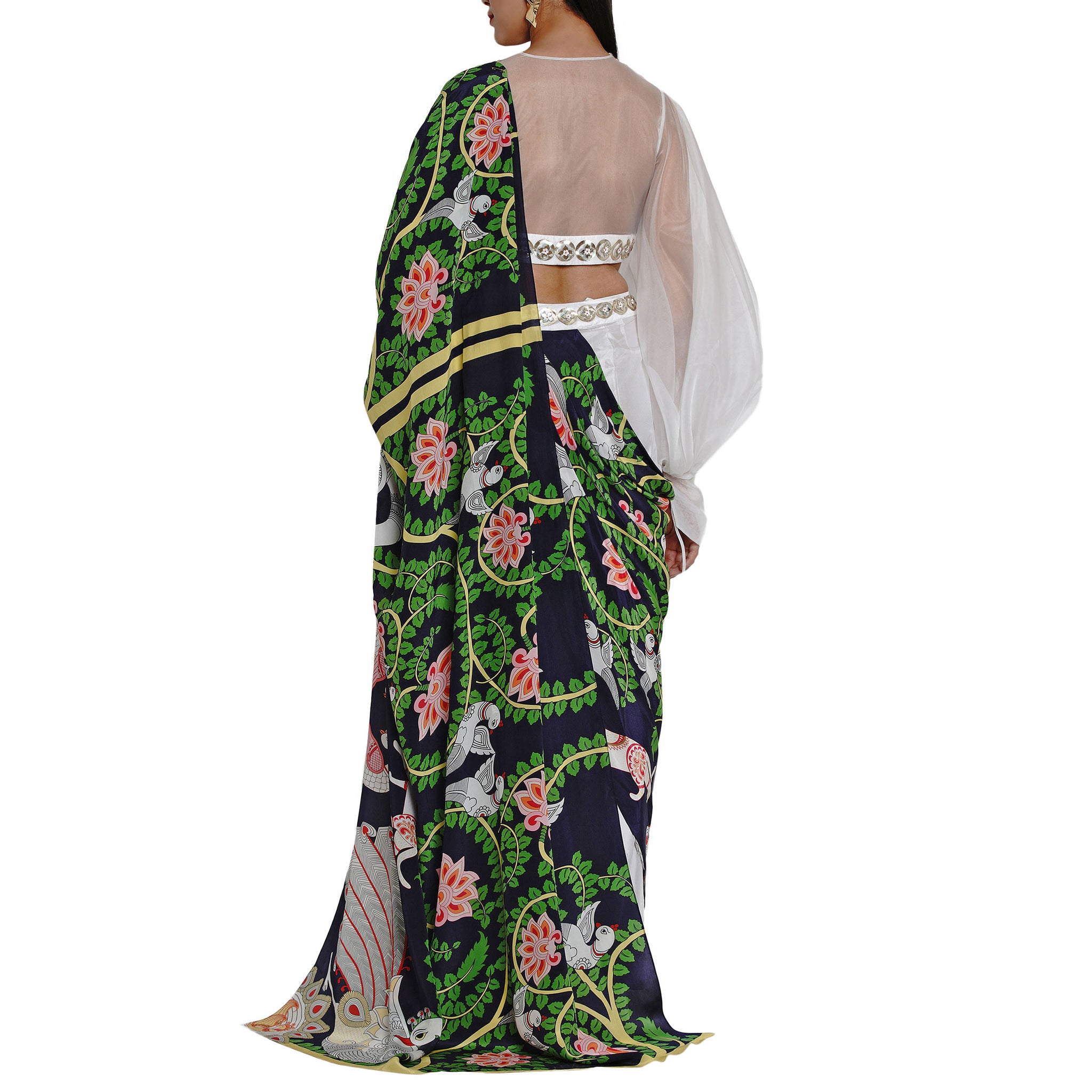 Embroidered Pre-draped Trouser Sari