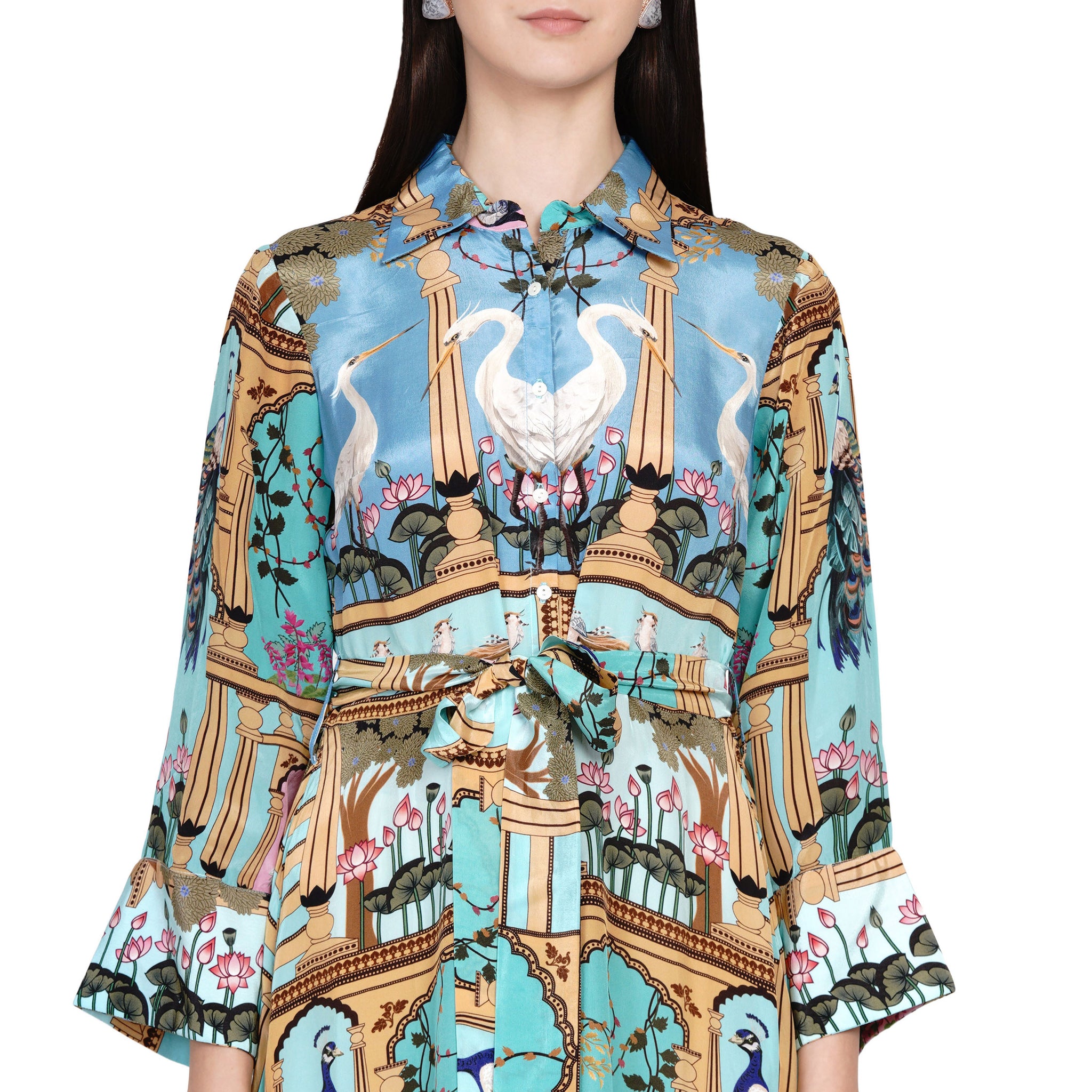 Printed Shirt Dress