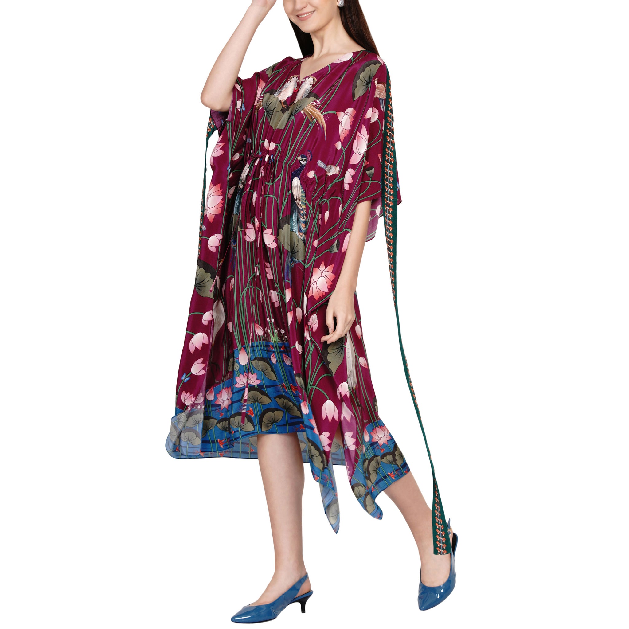 Draped Kaftan Dress