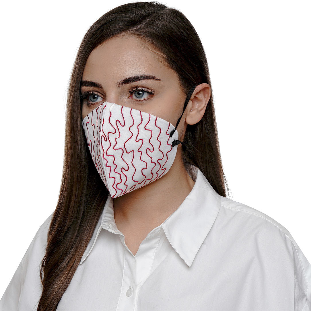Blanco Embroidered Mask