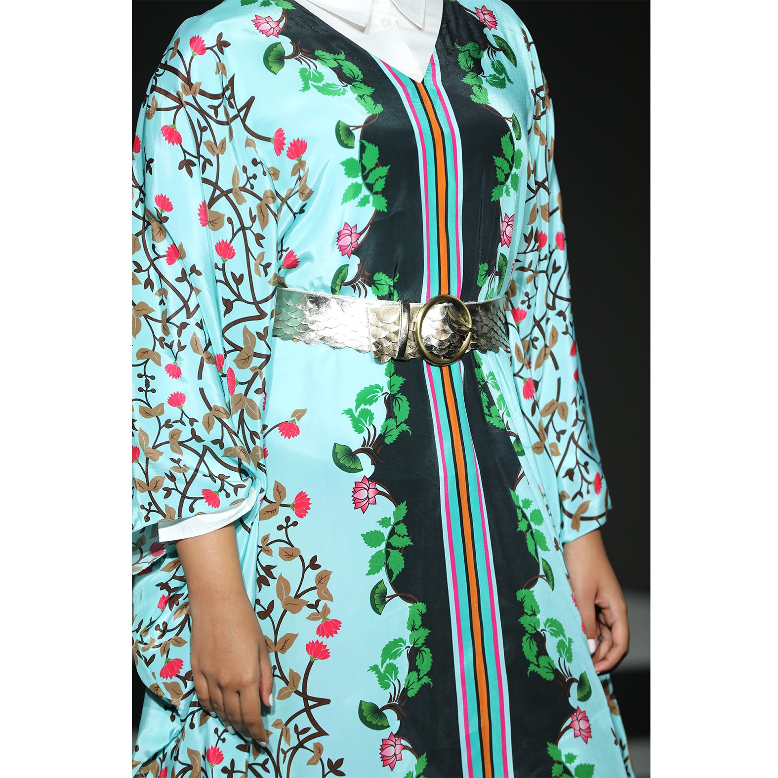 Printed Kaftan with Belt