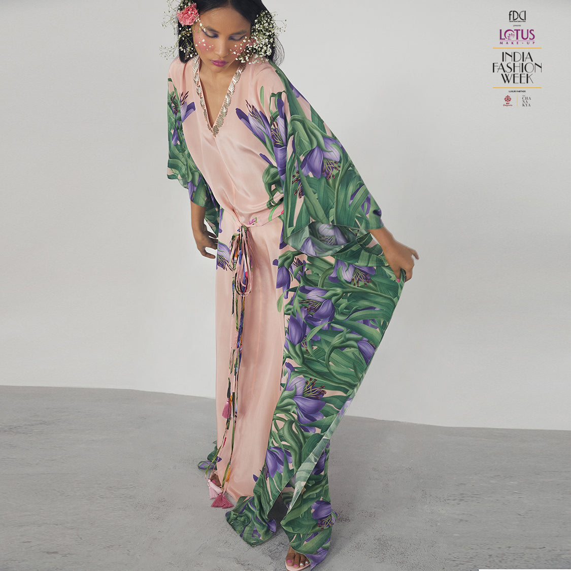 Embroidered Kaftan Dress