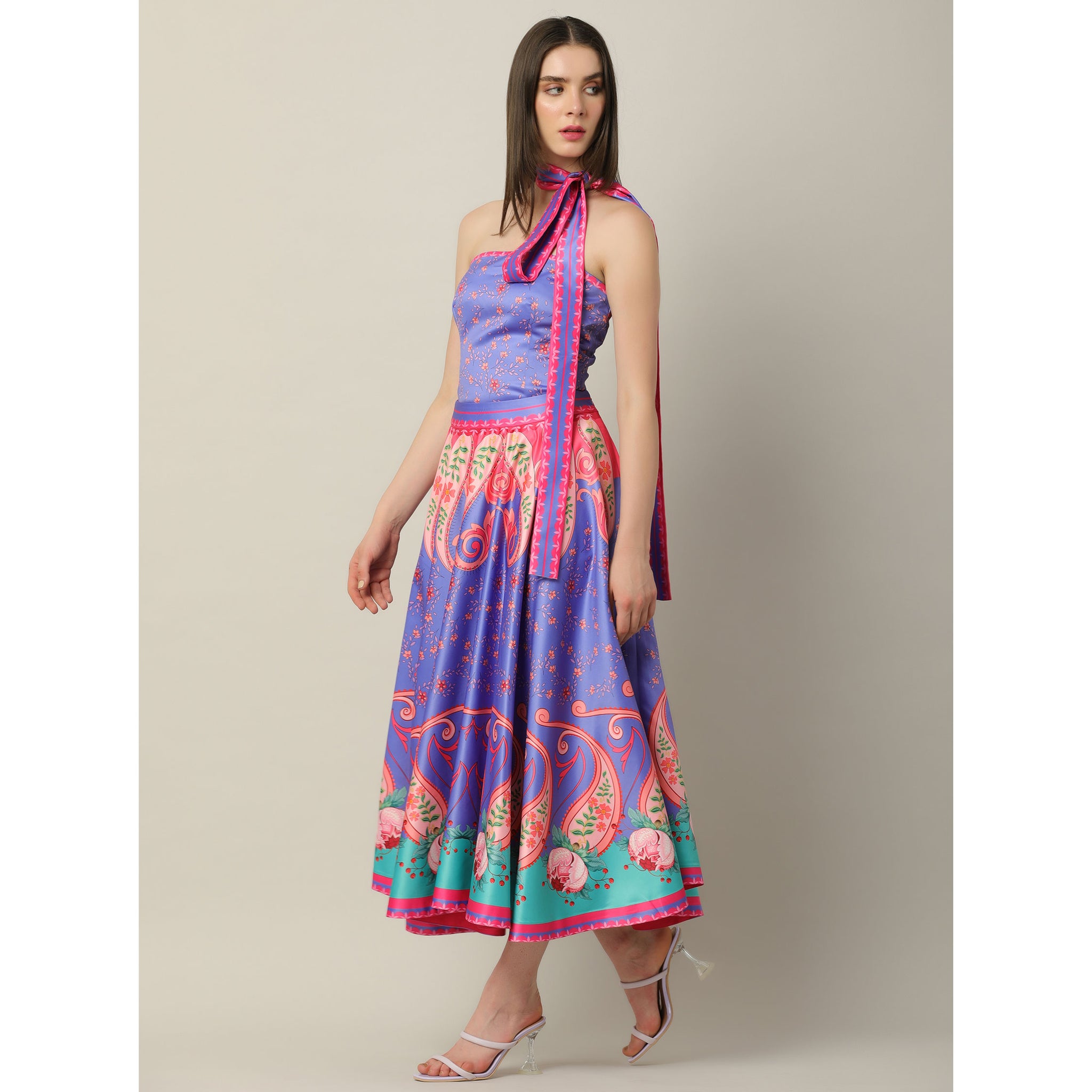 Placement Print skirt