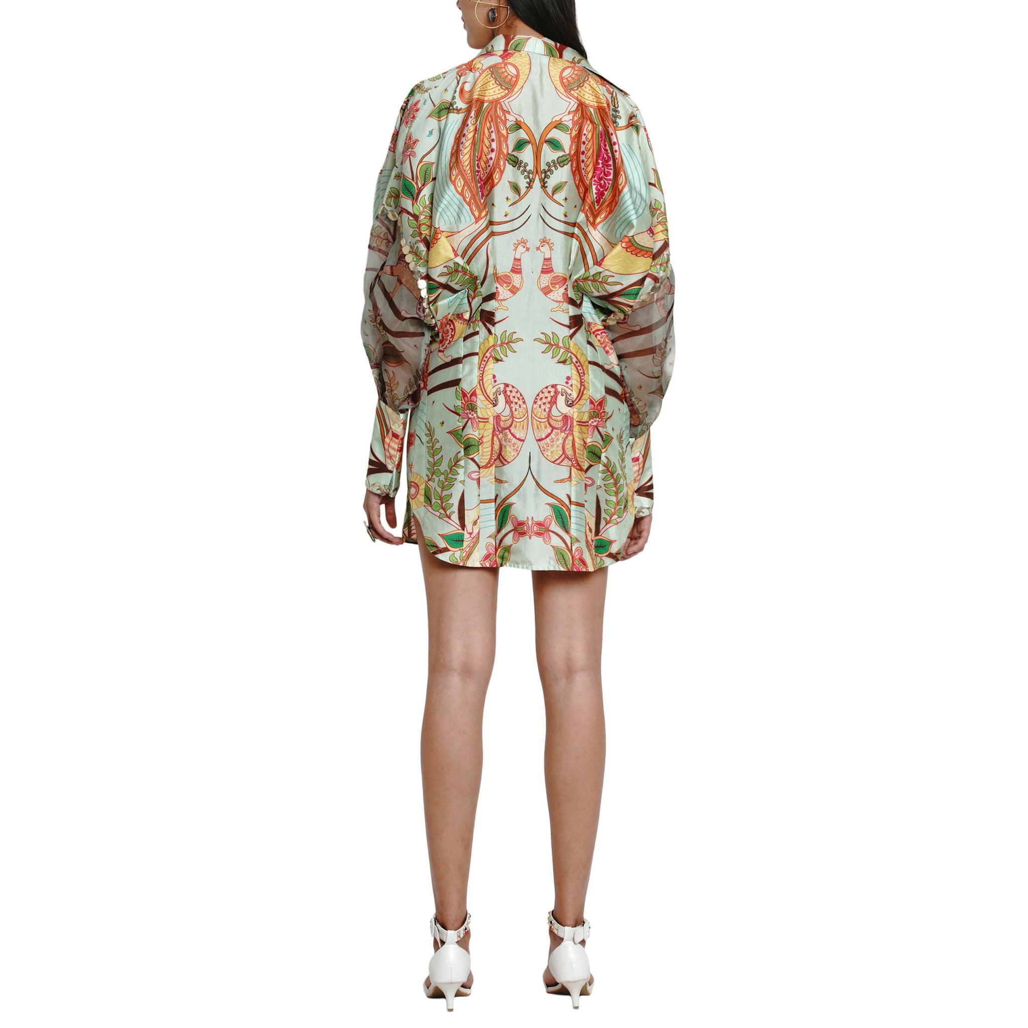 Embroidered Shirt Dress