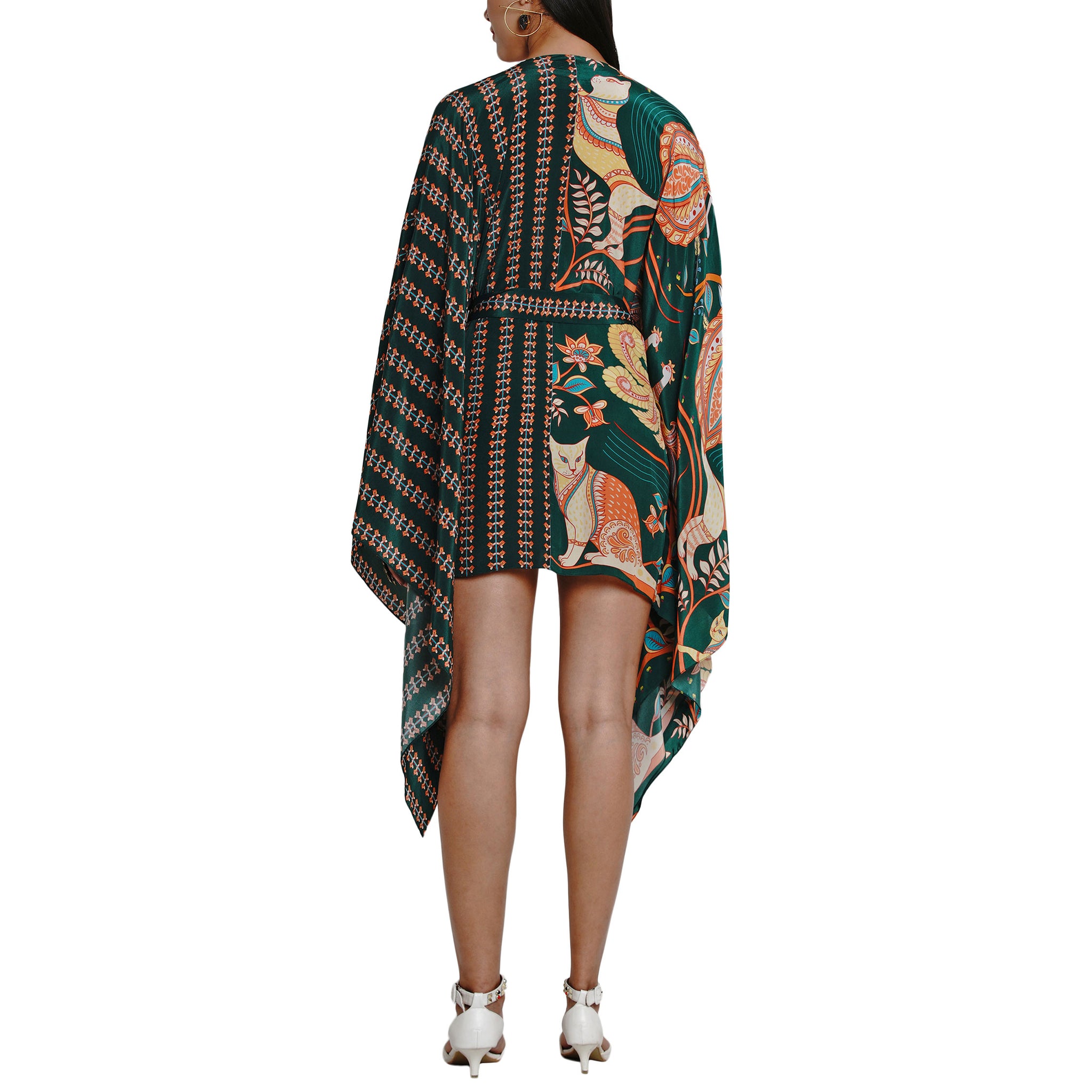 Printed Embroidered Kaftan