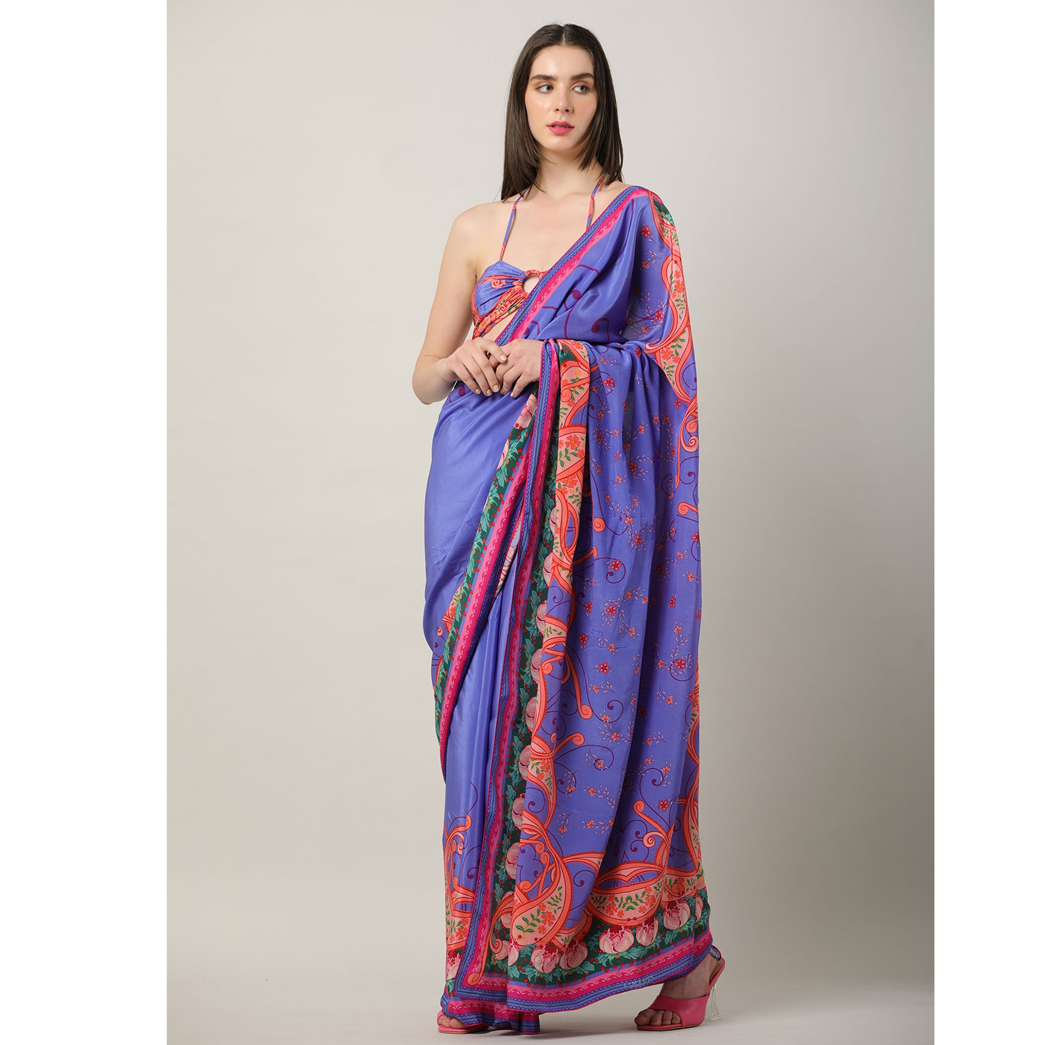Placement Print Sari