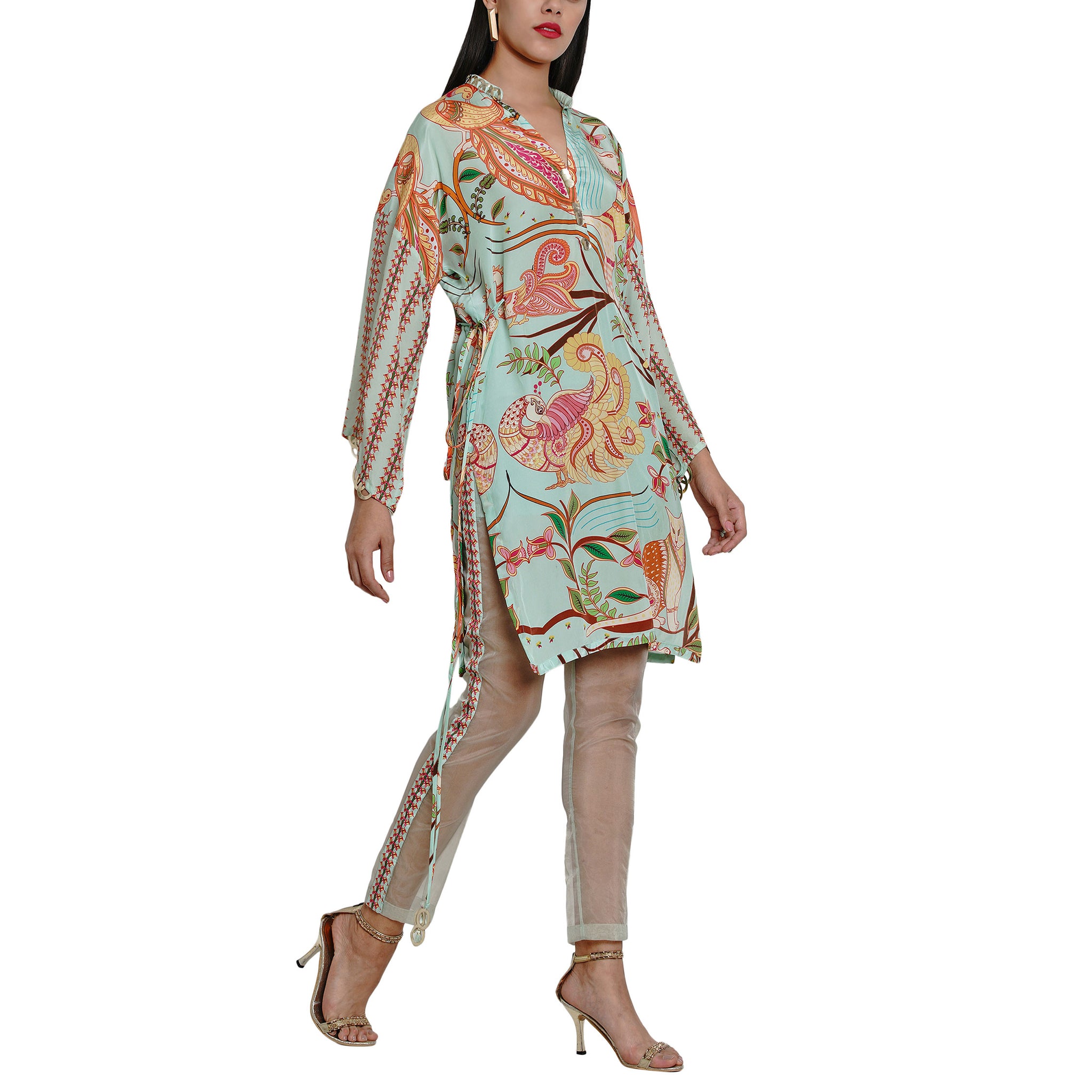 Embroidered Printed Tunic