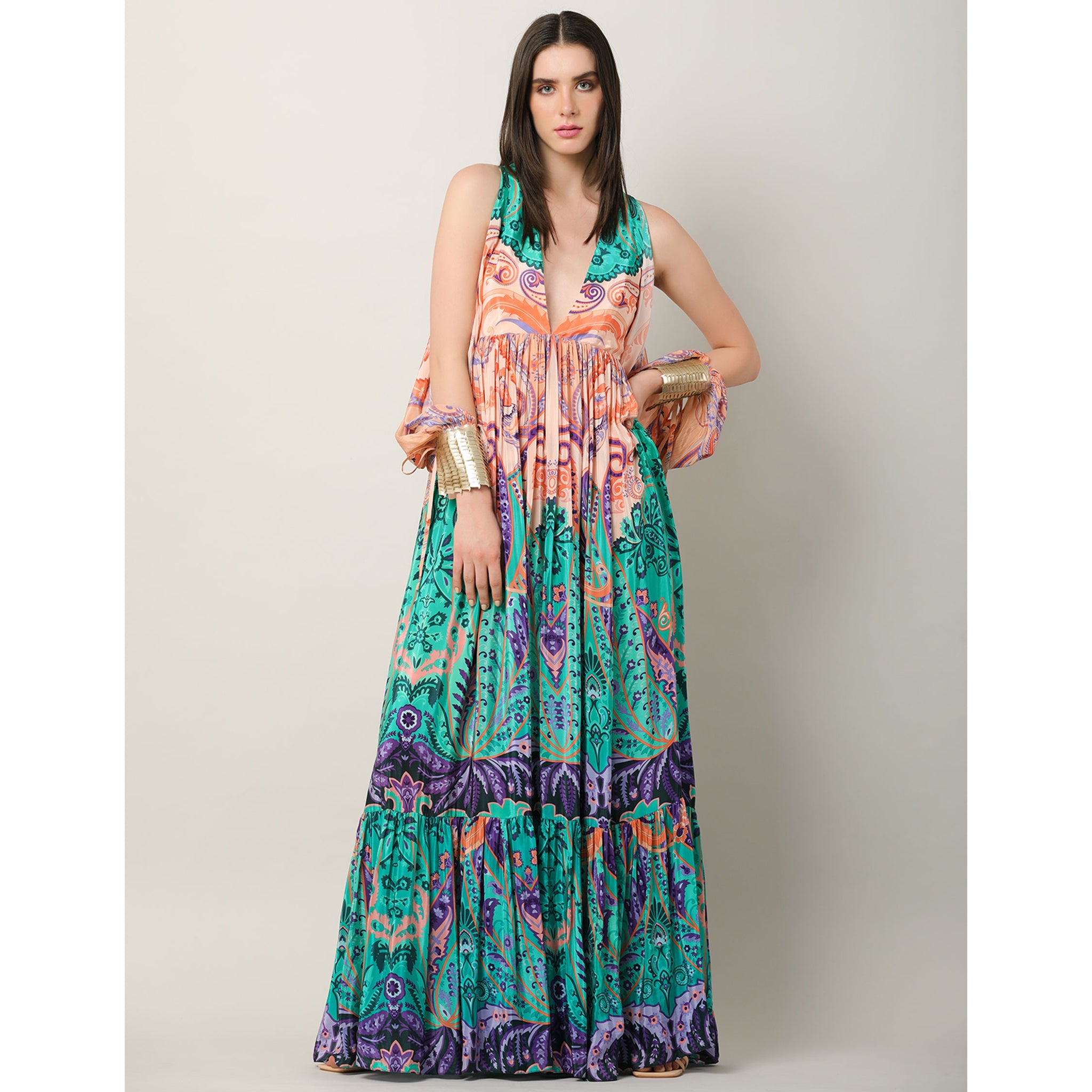 Embroidered Maxi Dress