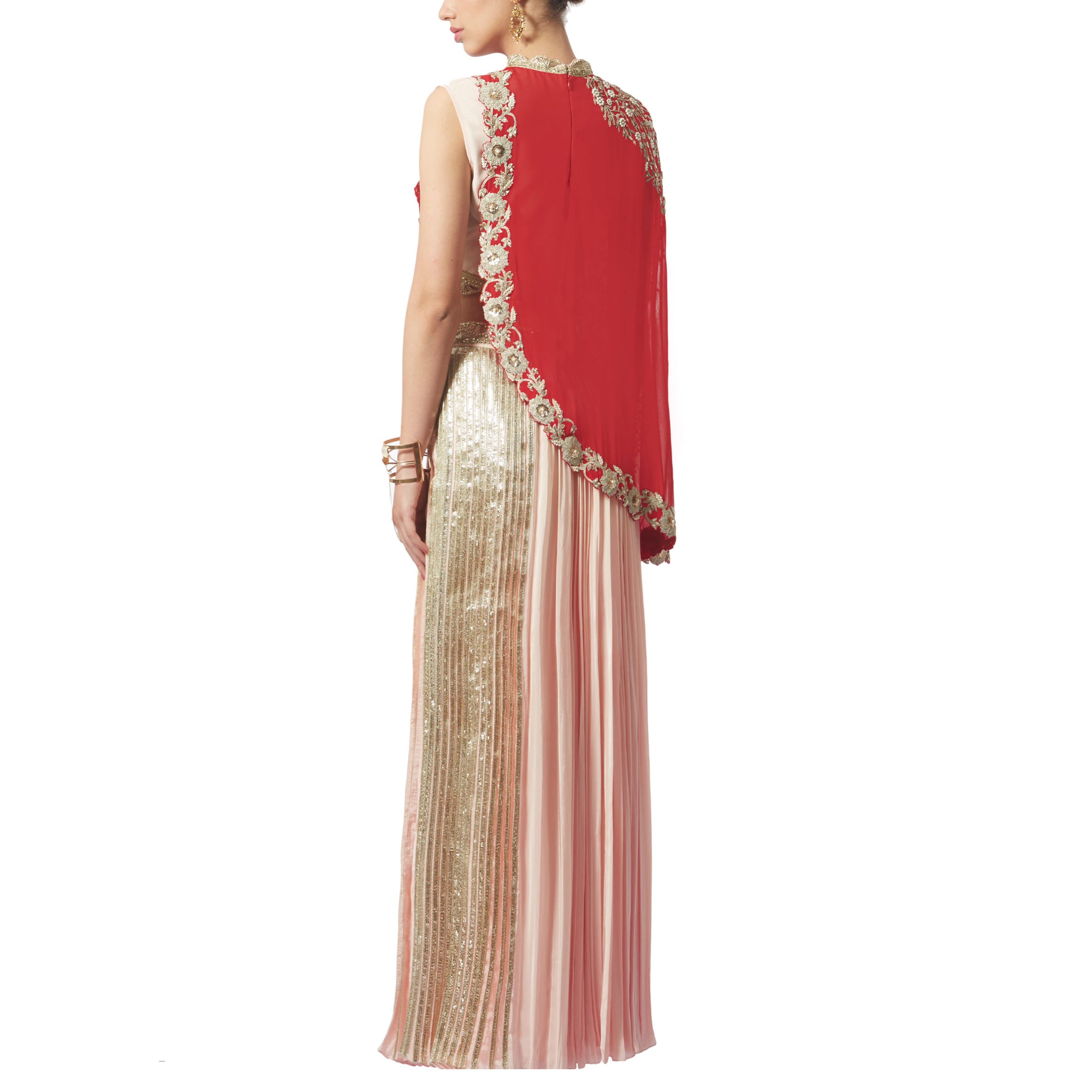 Embroidered Cape Lehenga