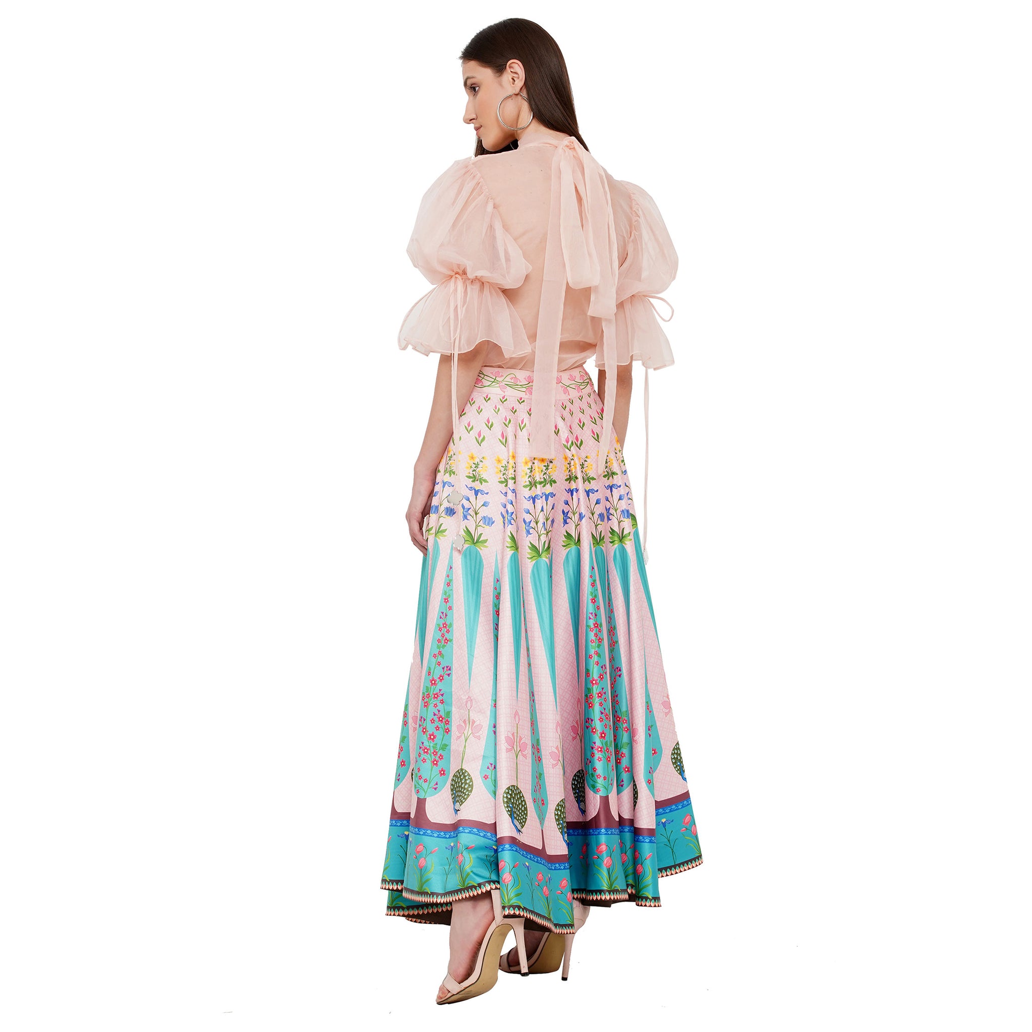 Rouched Organza Top