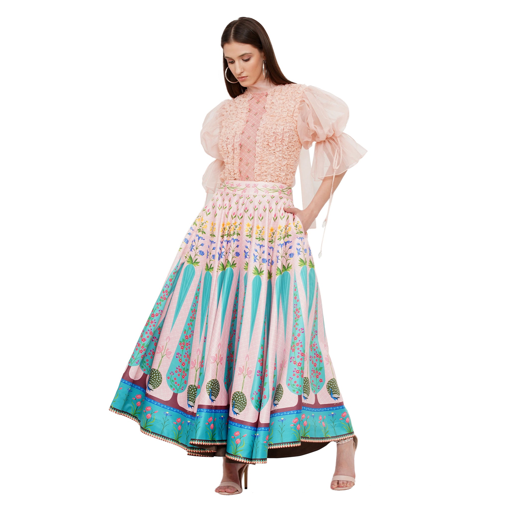 Rouched Organza Top