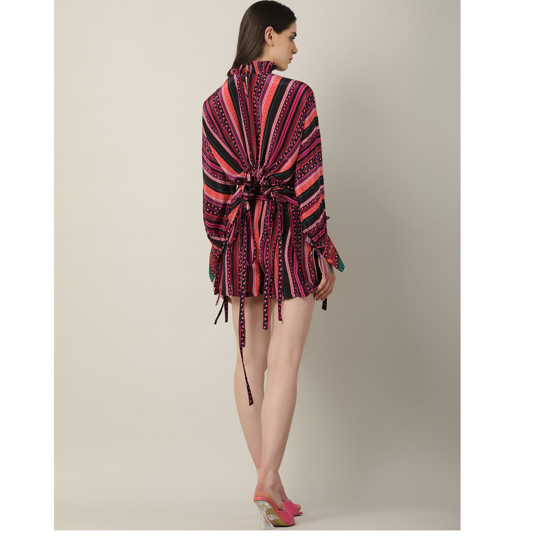 Embroidered Draped top