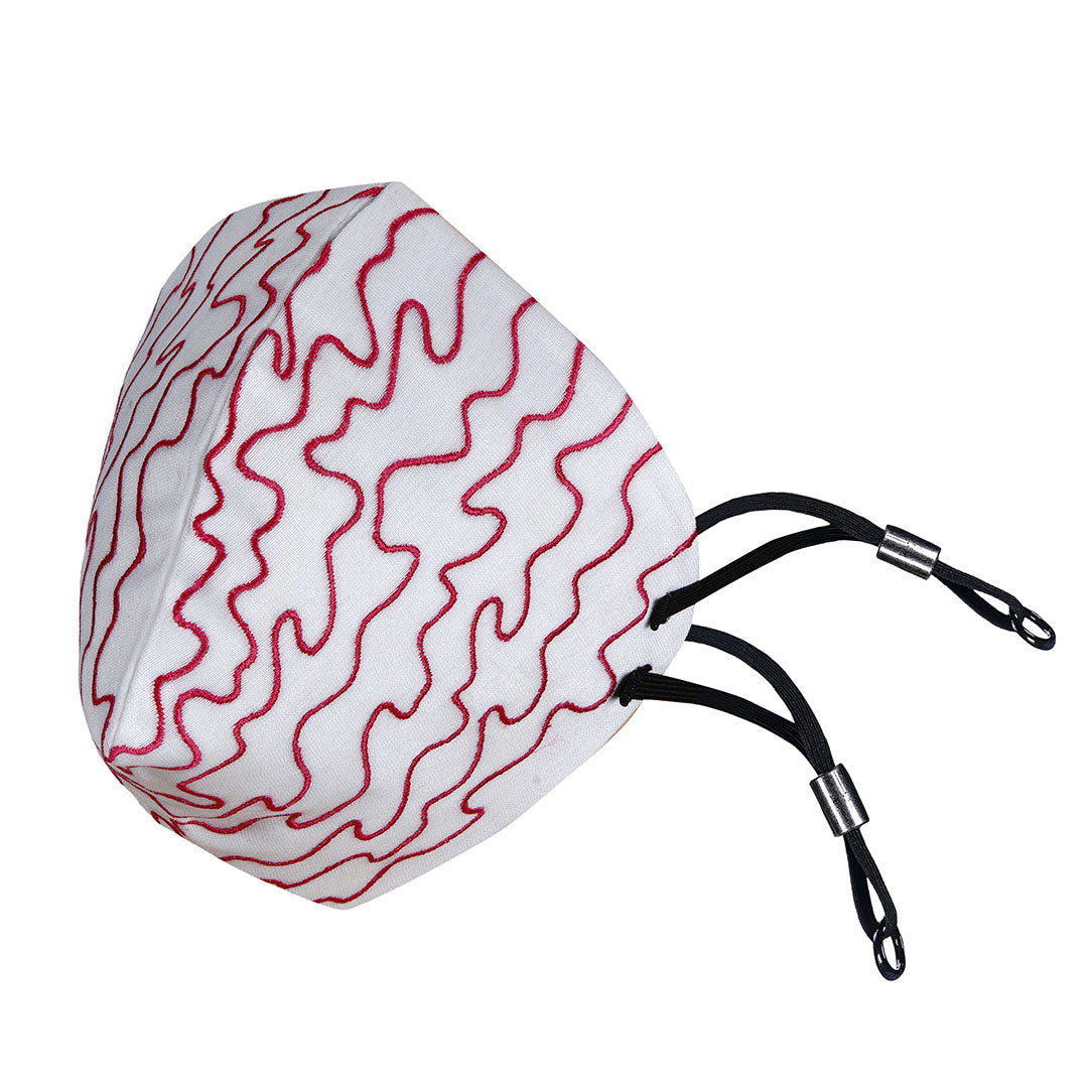 Blanco Embroidered Mask