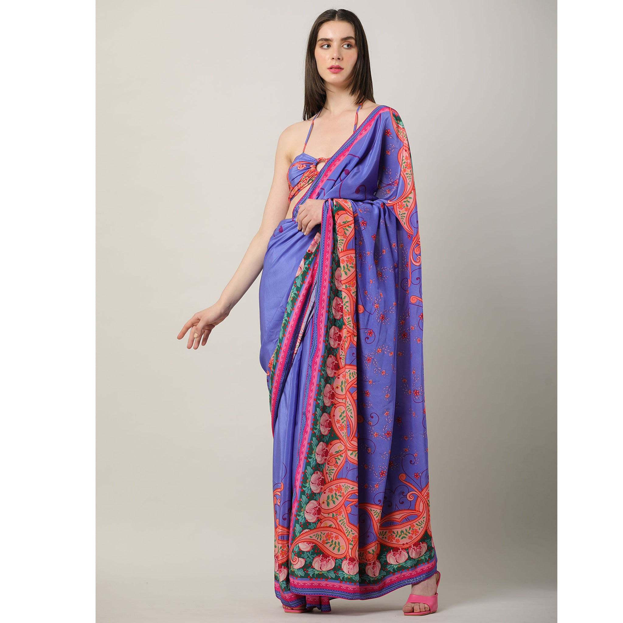 Placement Print Sari