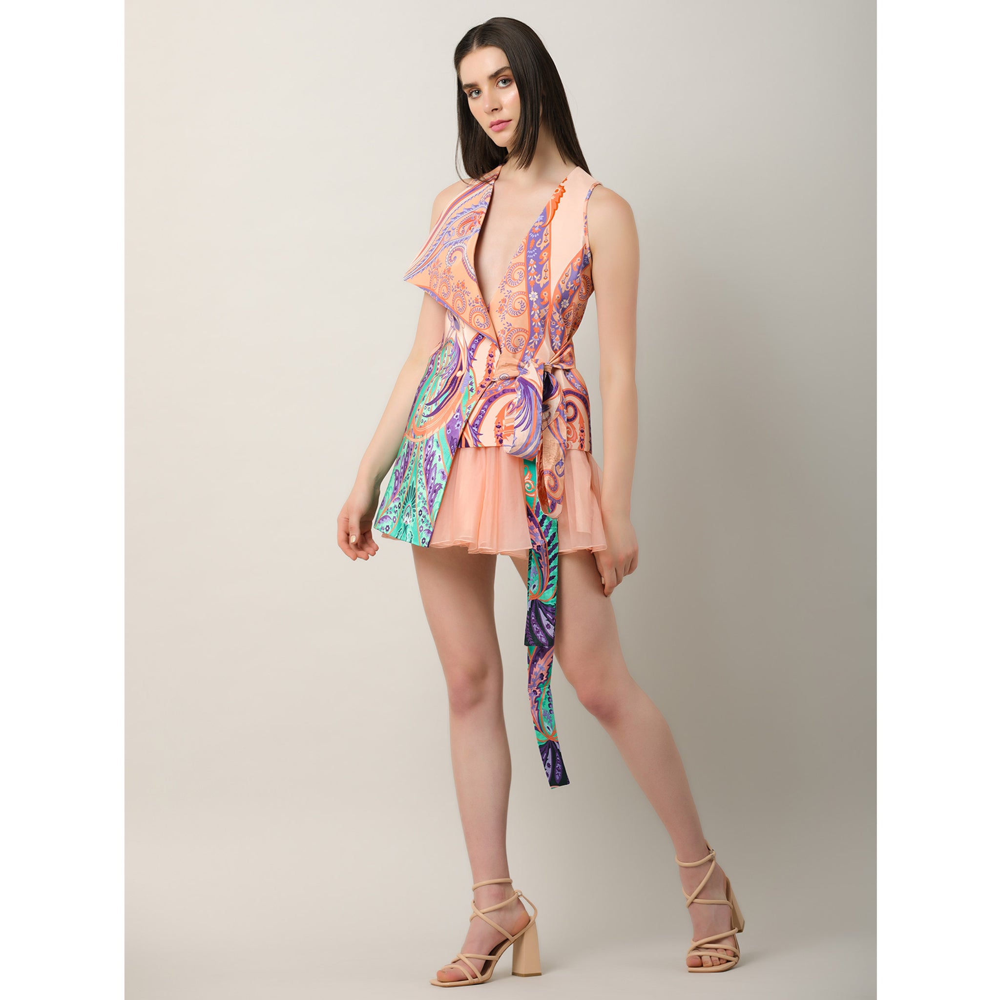 Flared Organza Skirt