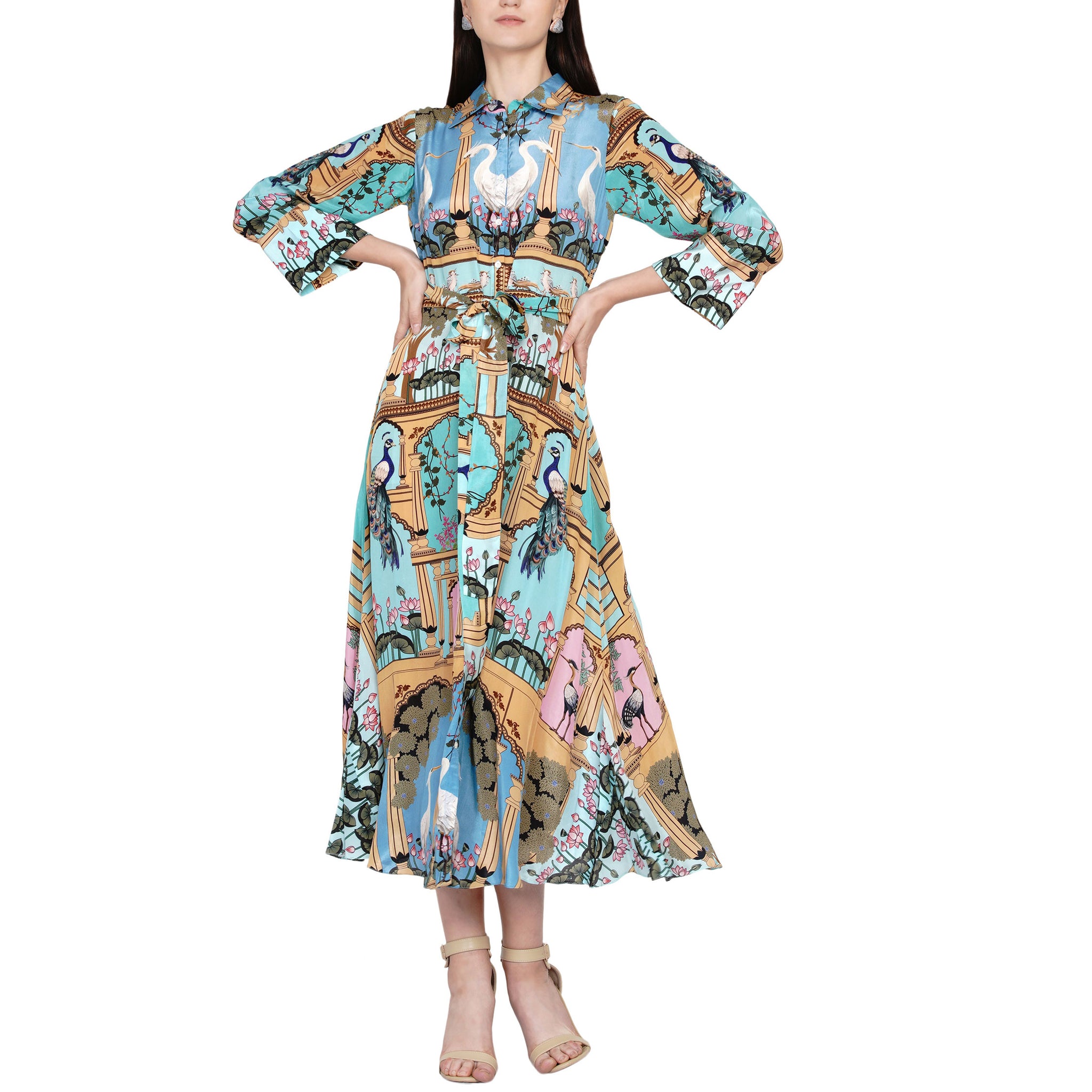 Printed Shirt Dress