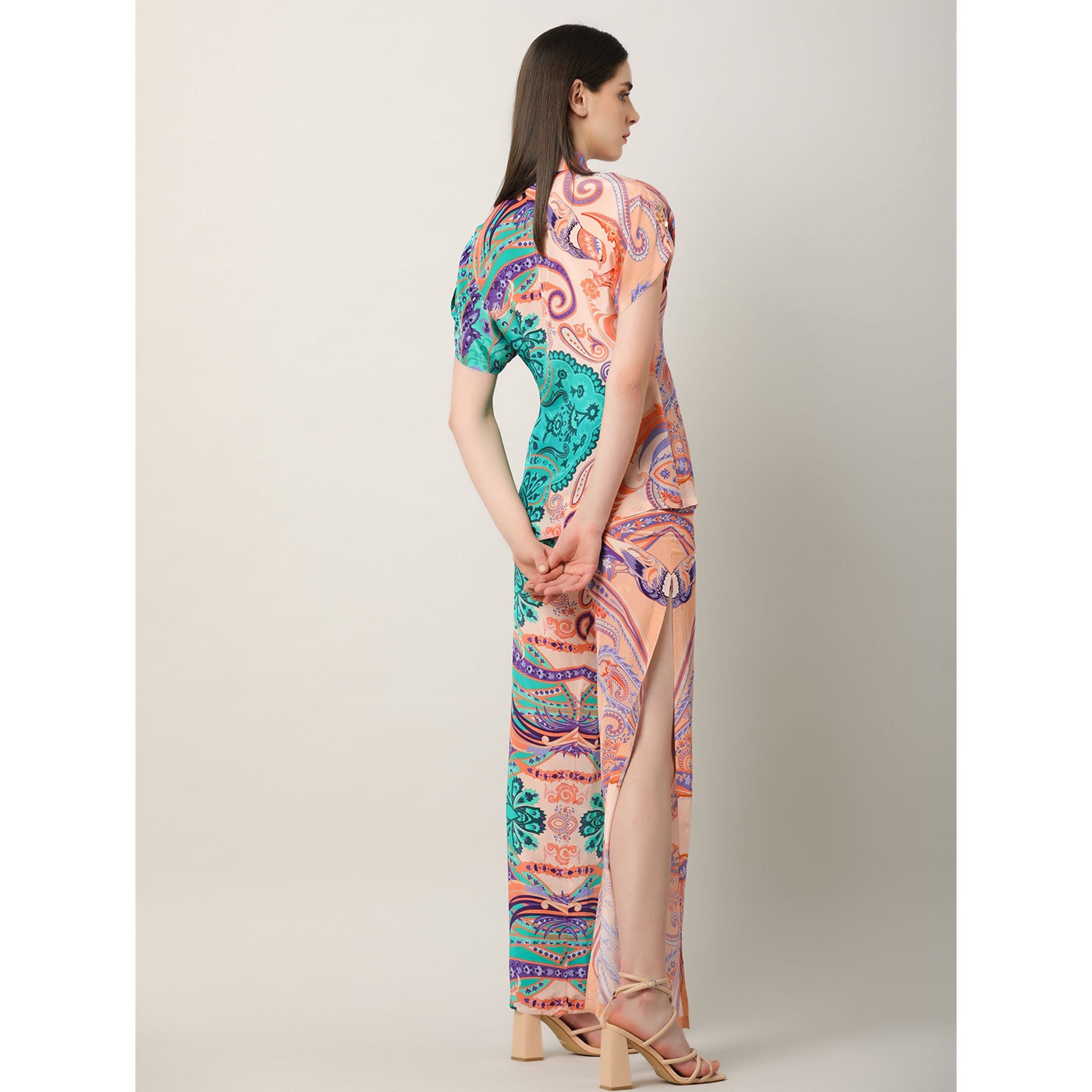 Printed flared pants