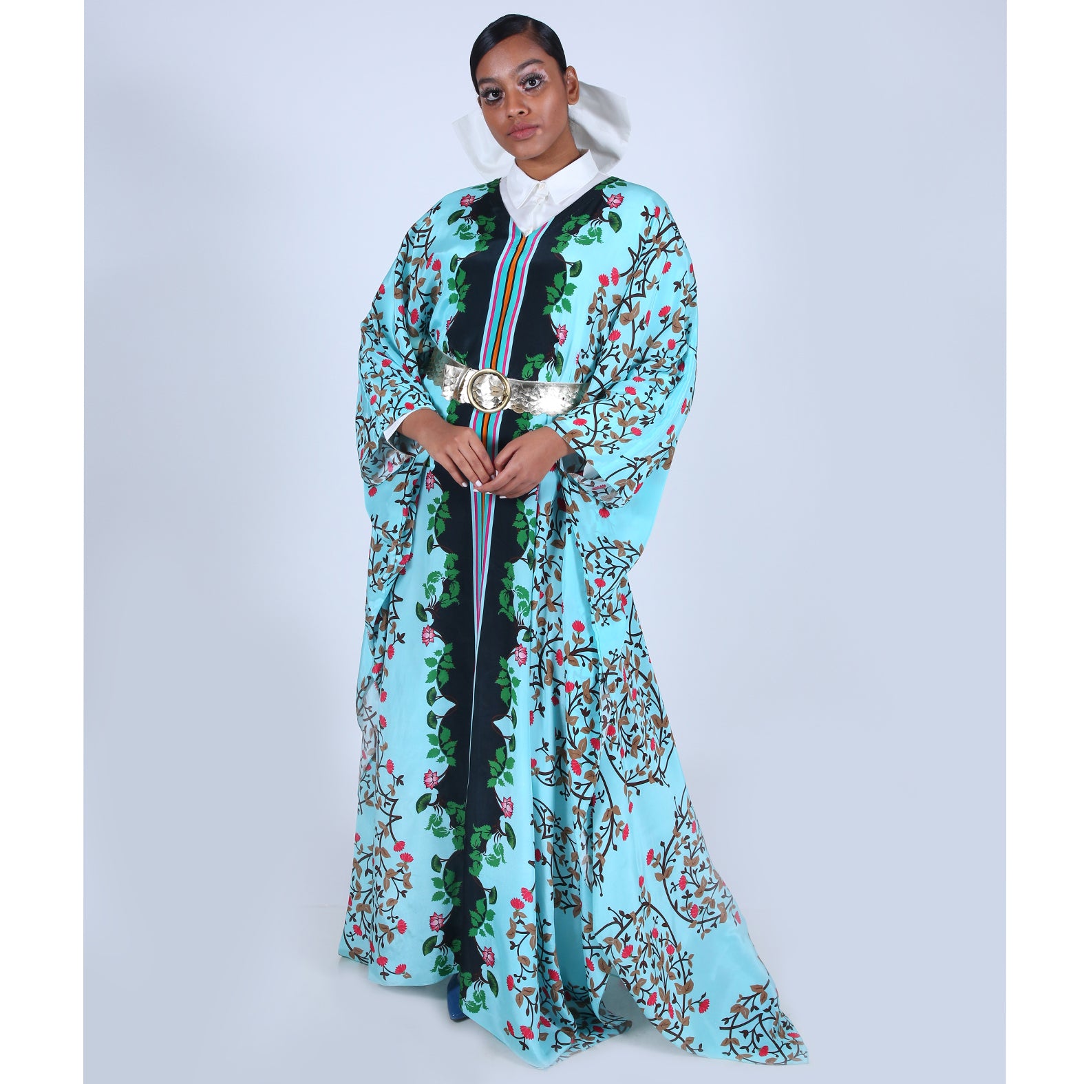 Printed Kaftan with Belt