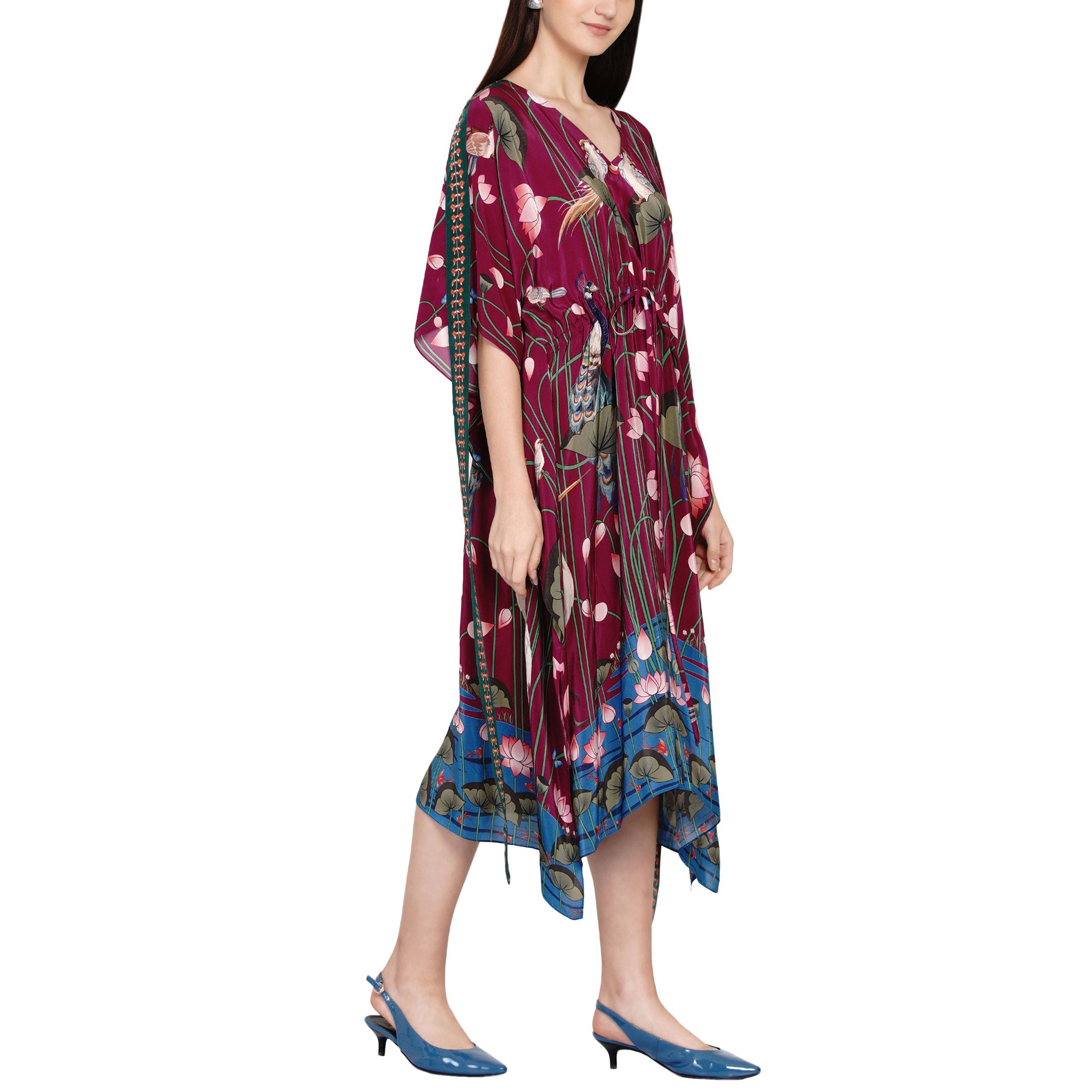 Draped Kaftan Dress