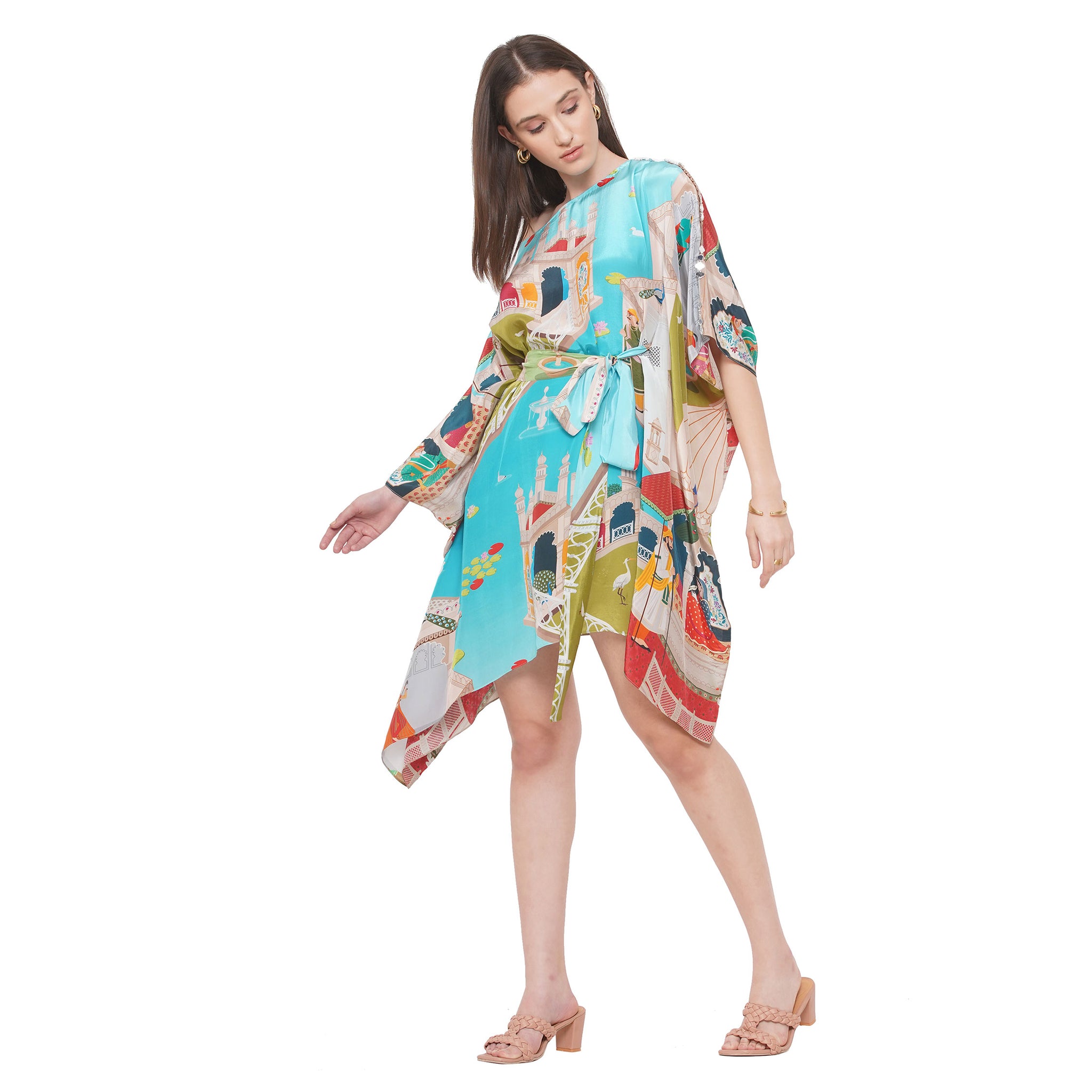 Embroidered Kaftan Dress