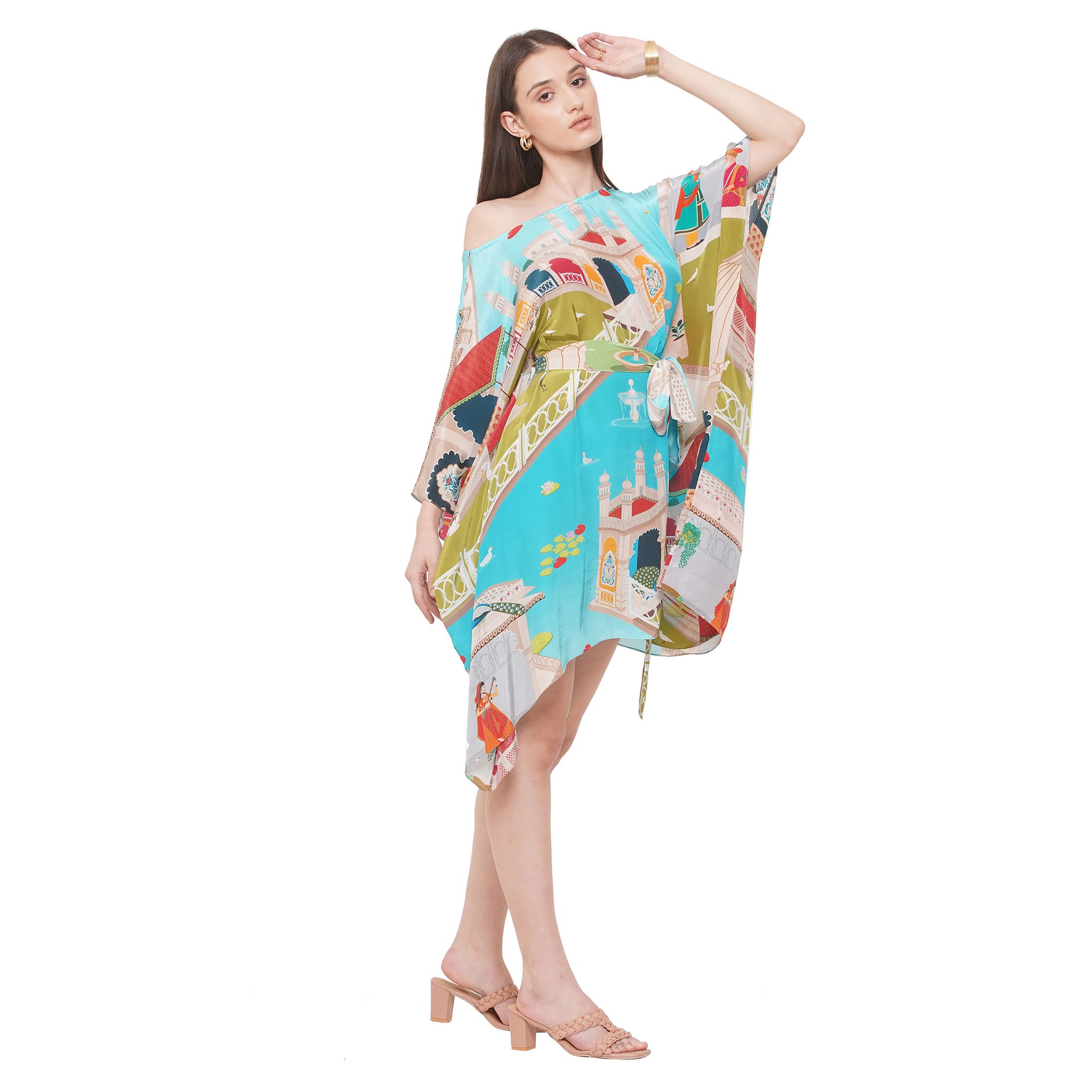 Embroidered Kaftan Dress