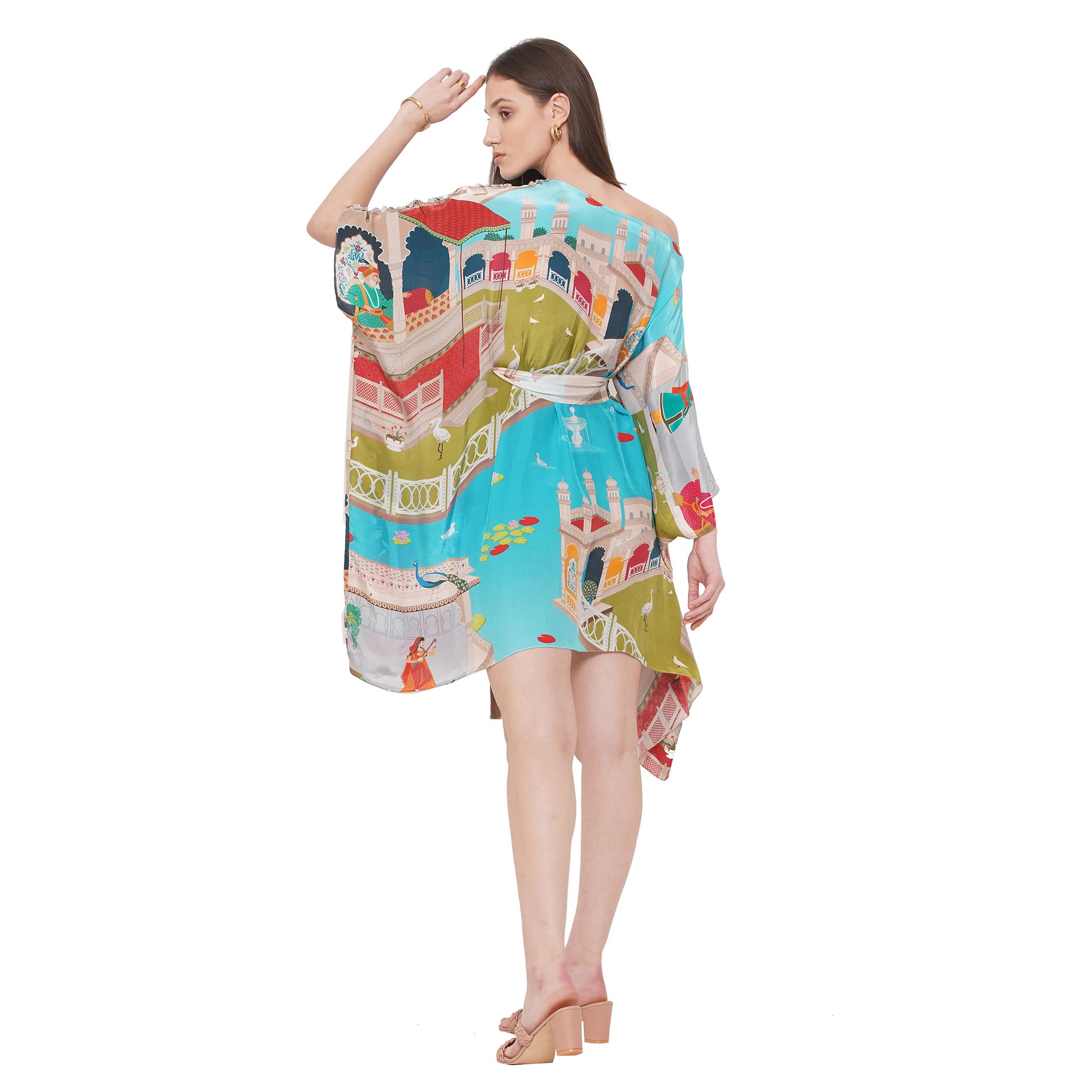 Embroidered Kaftan Dress