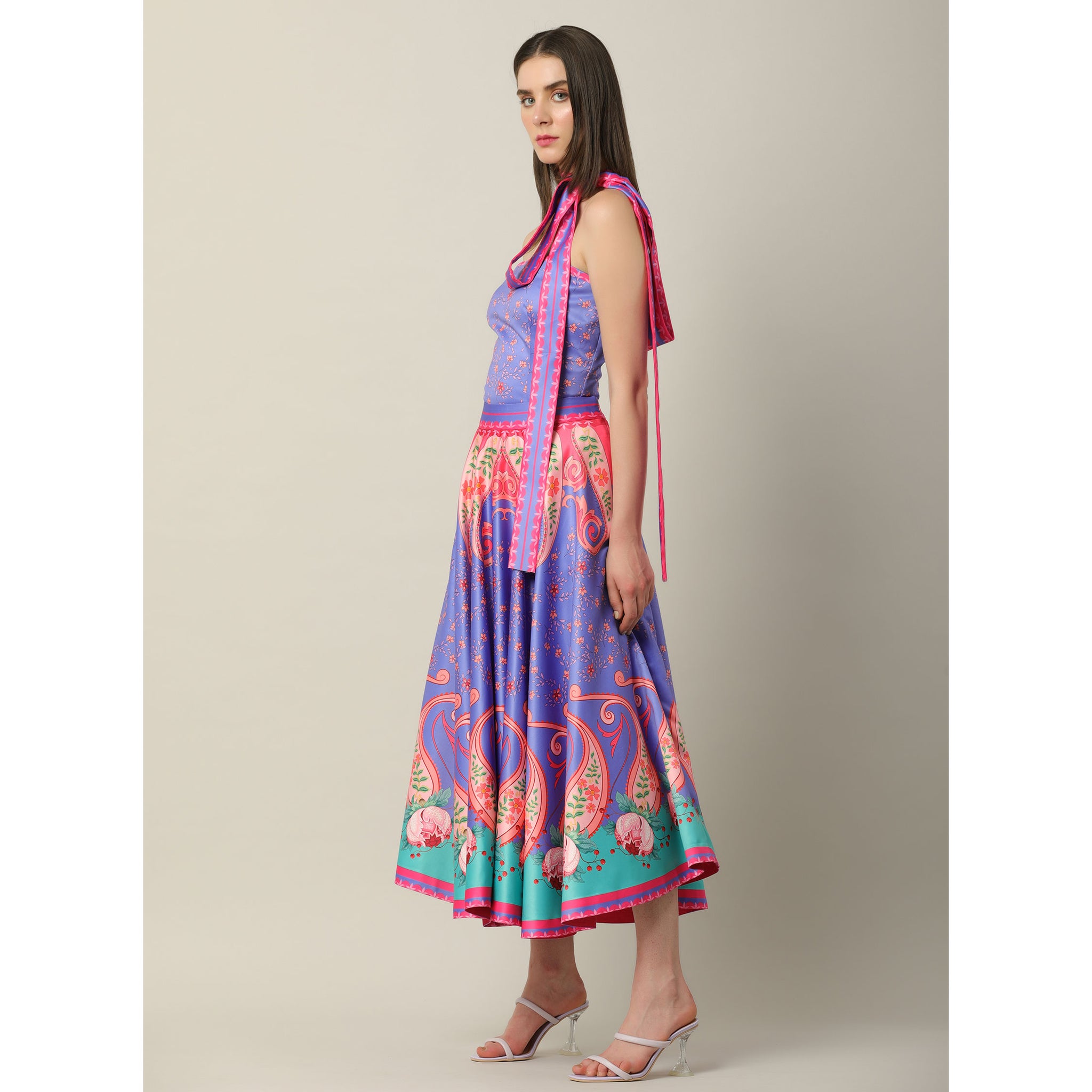 Placement Print skirt