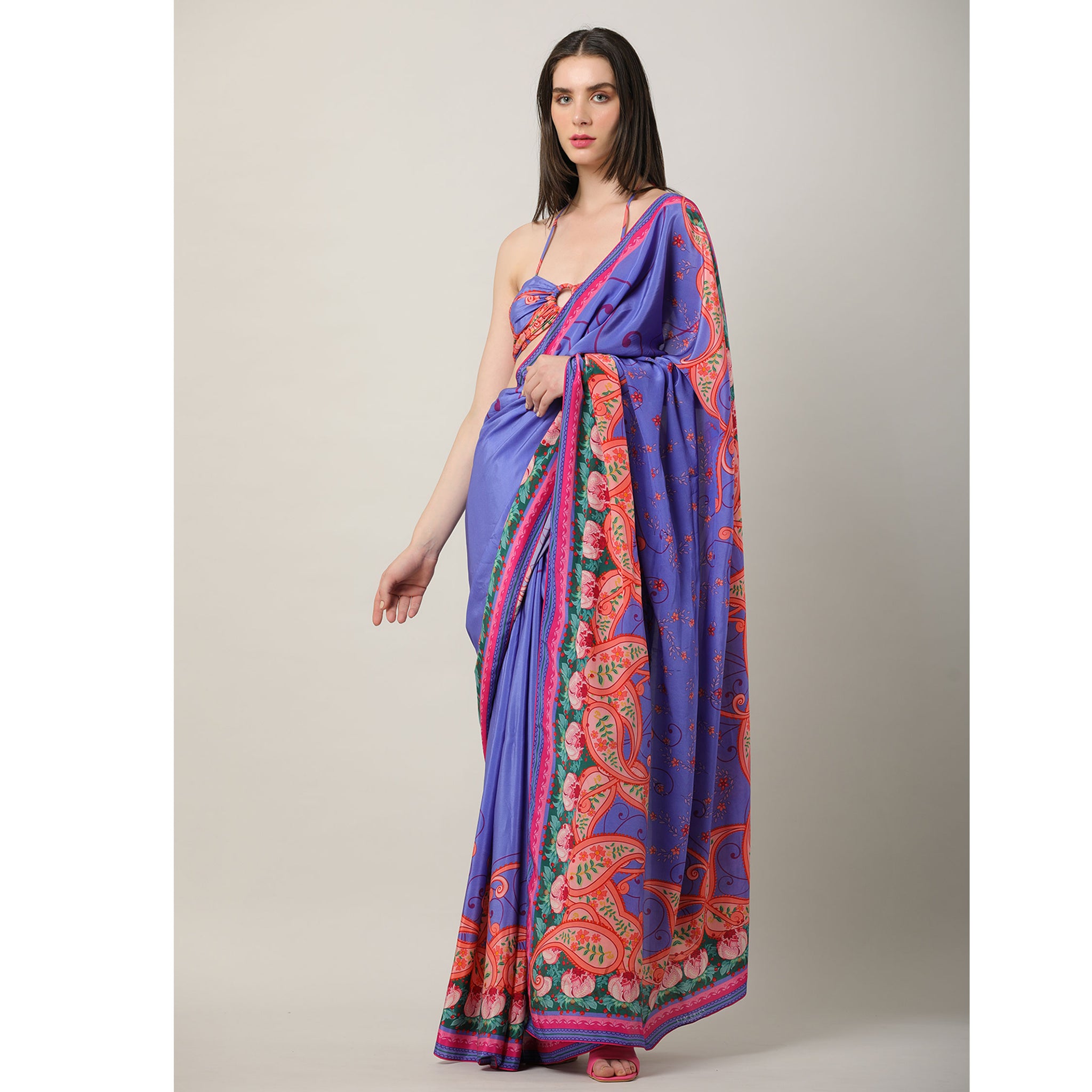 Placement Print Sari