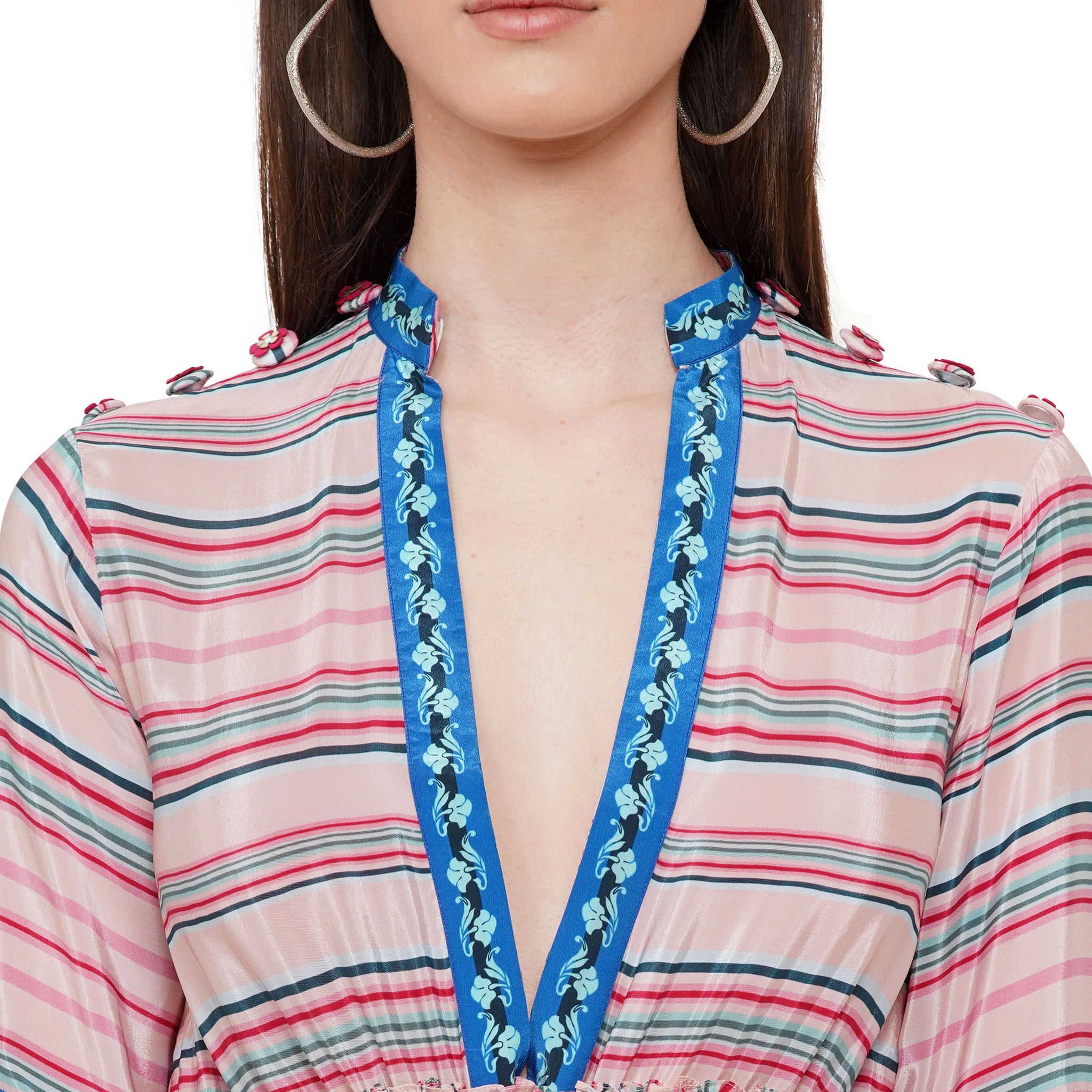 Embroidered Peplum Dress