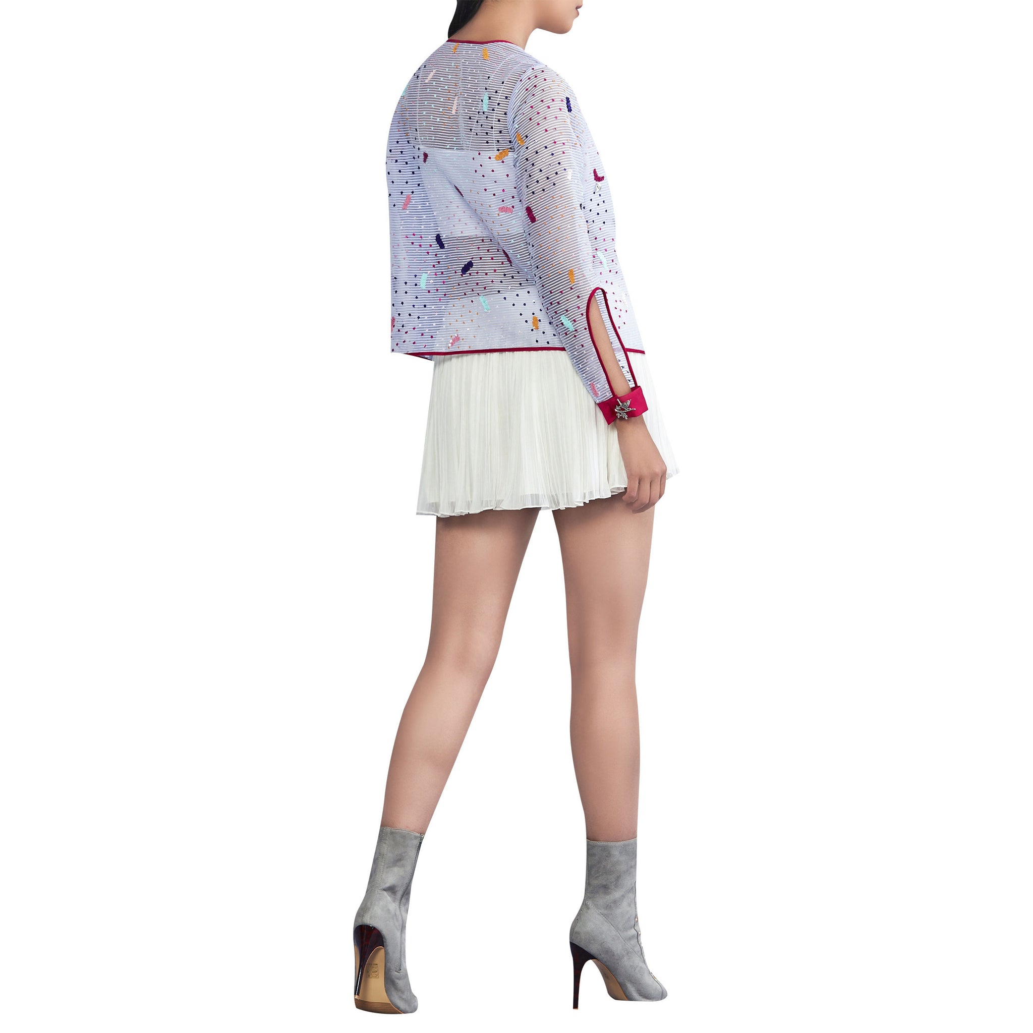 Hand Embroidered Organza Jacket