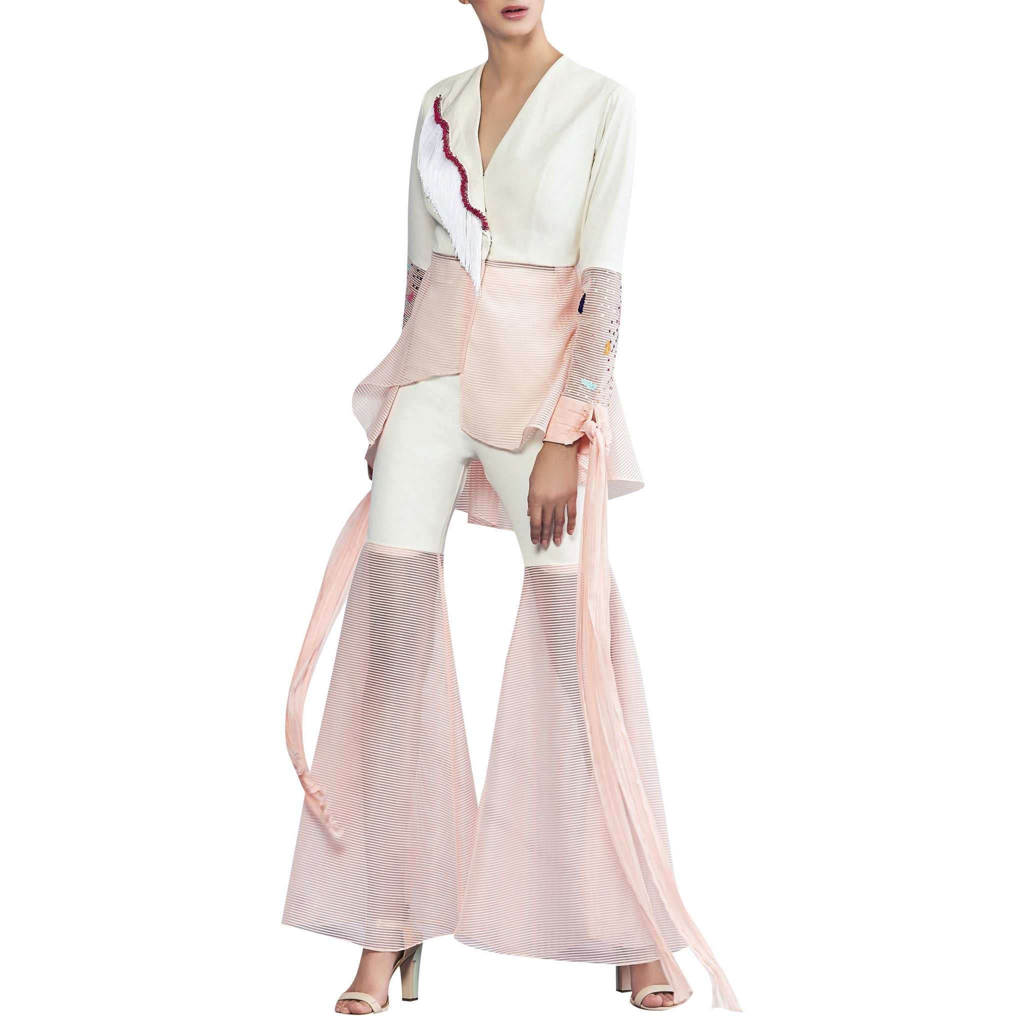Flared Sheer Pants