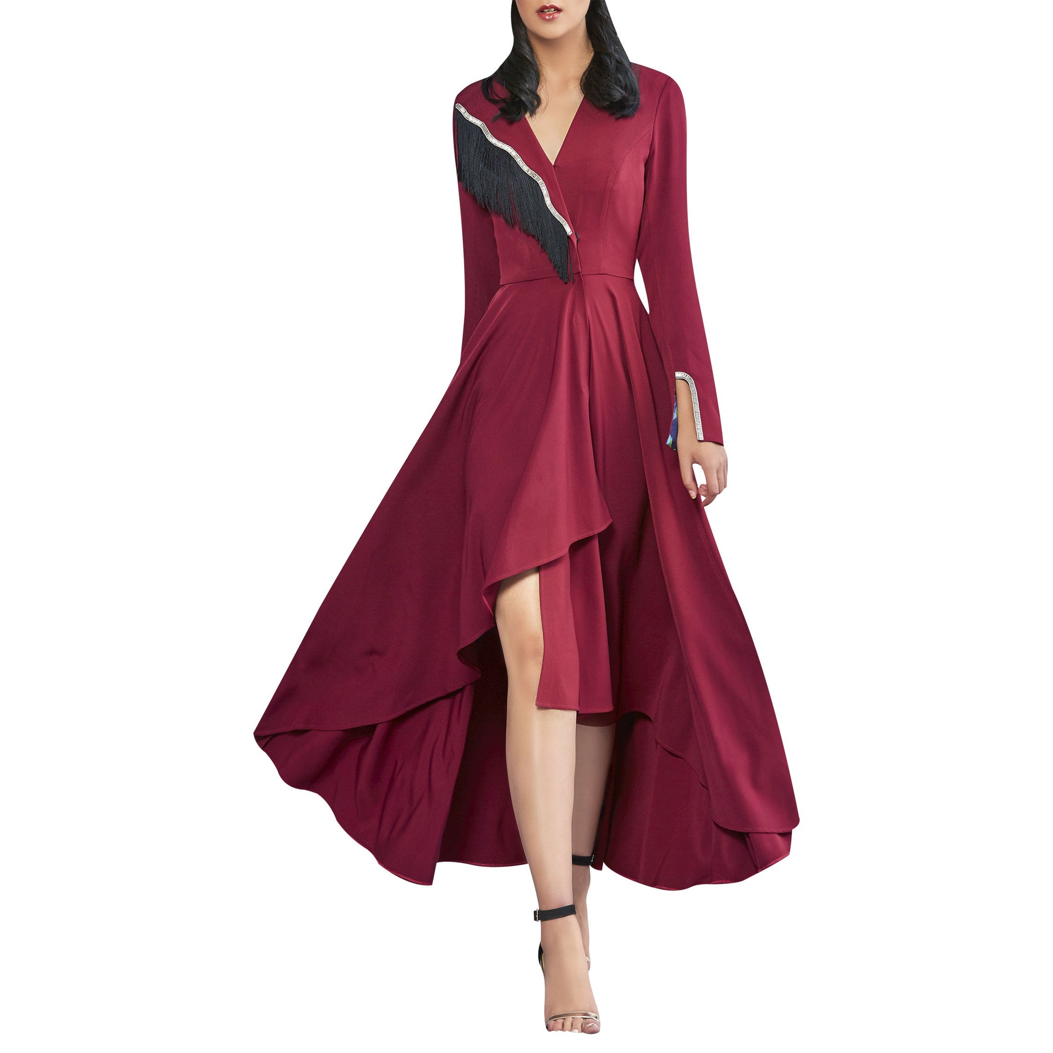 Asymmetric Flared Dress