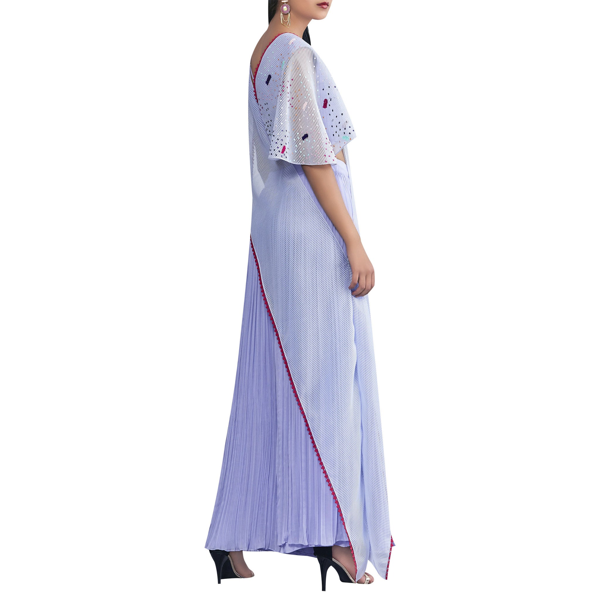 Embroidered Draped Set
