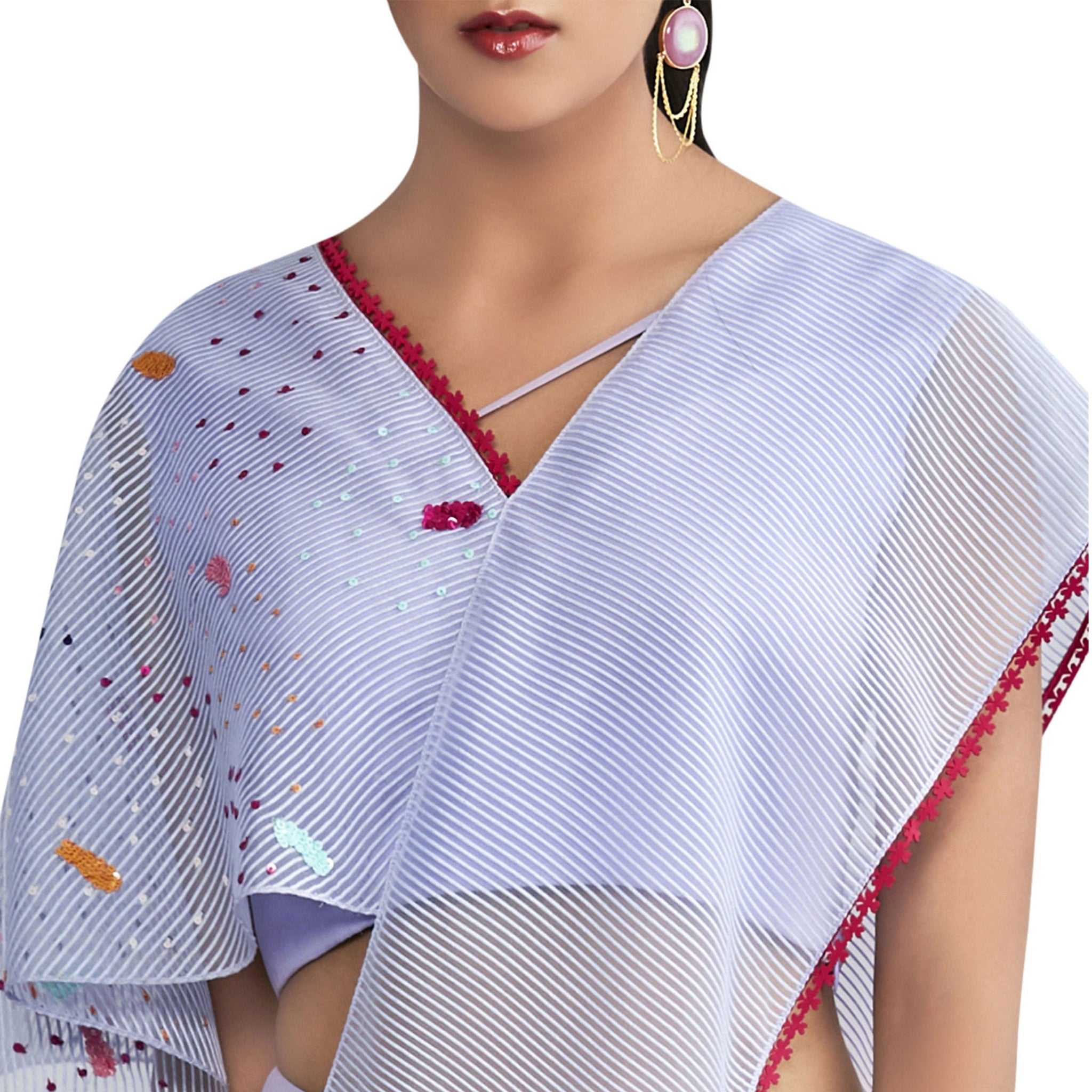 Embroidered Draped Set