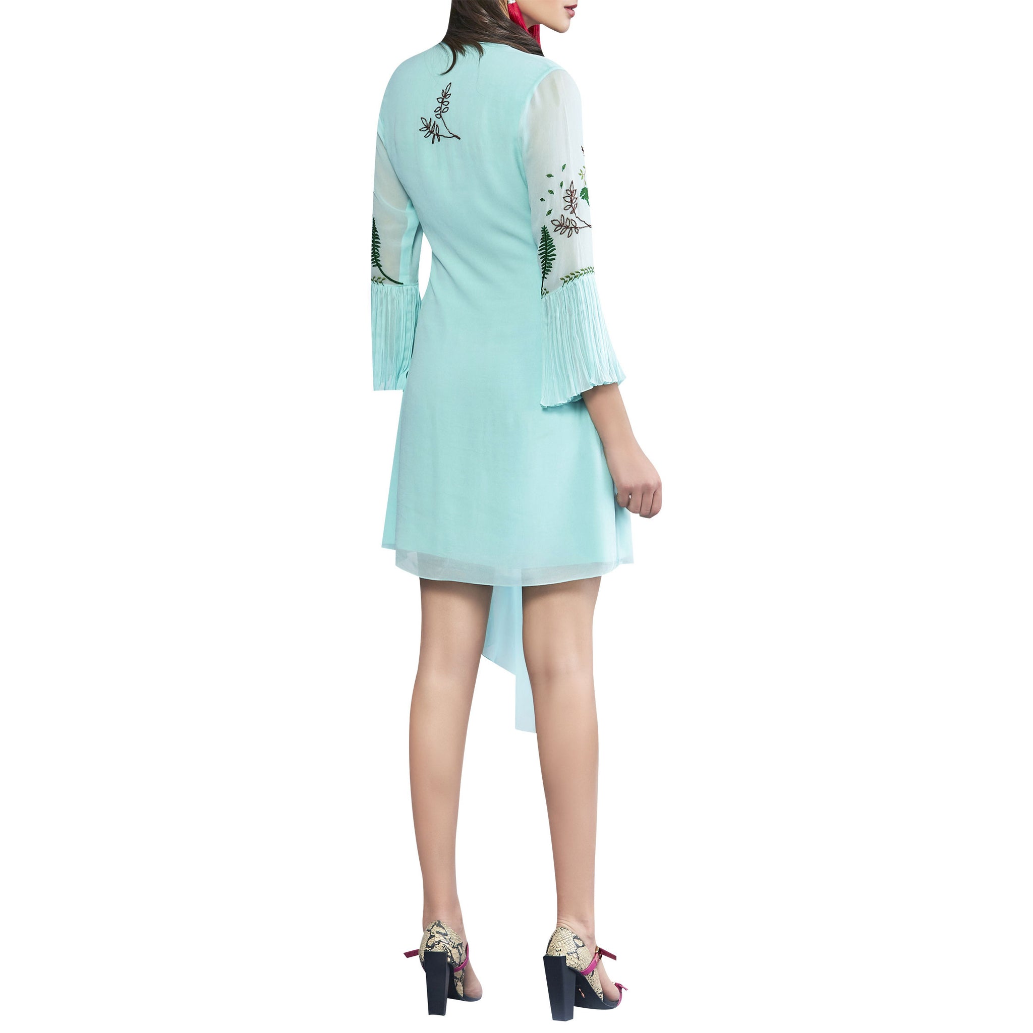 Embroidered Draped Tunic