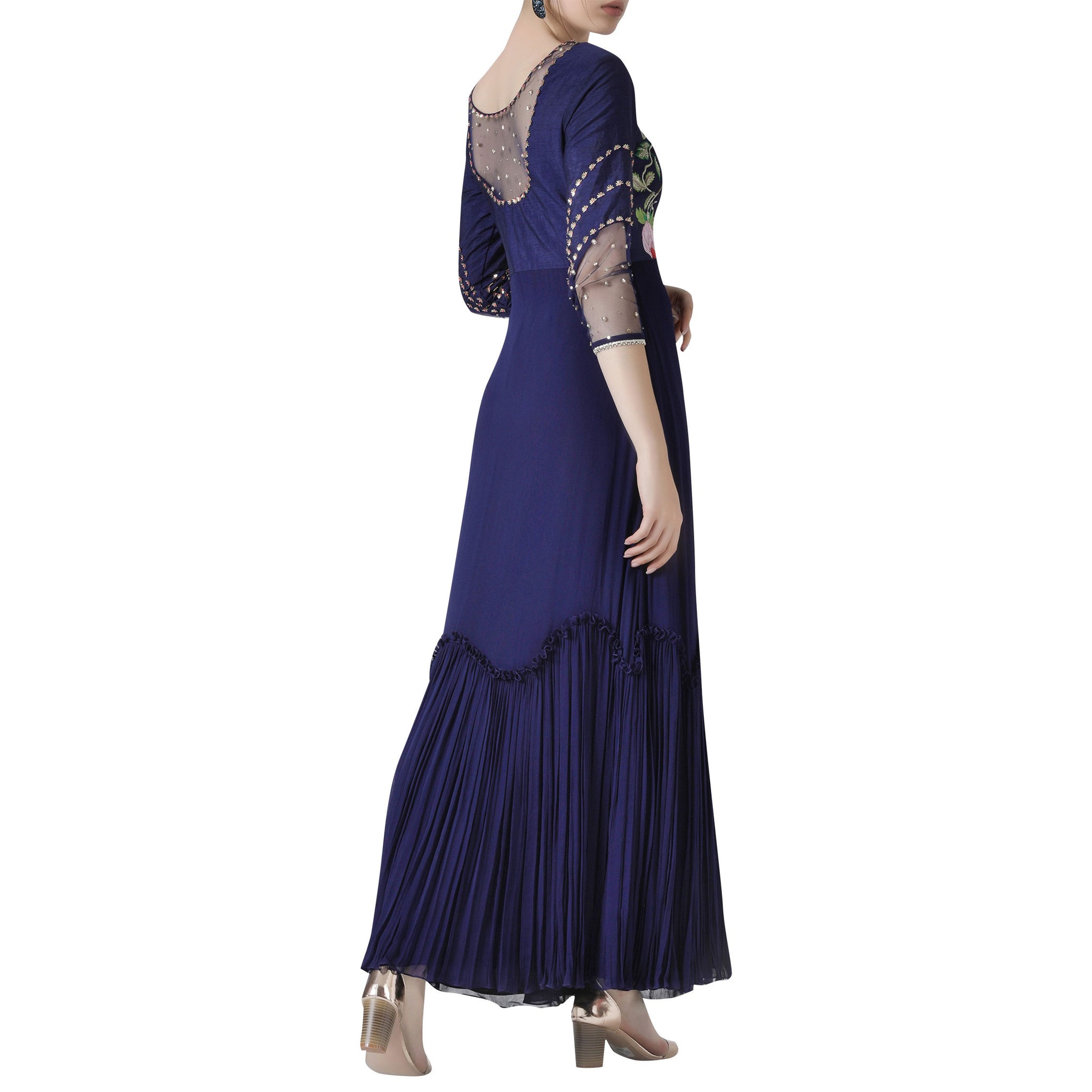 Embroidered Kurta Palazzo Set