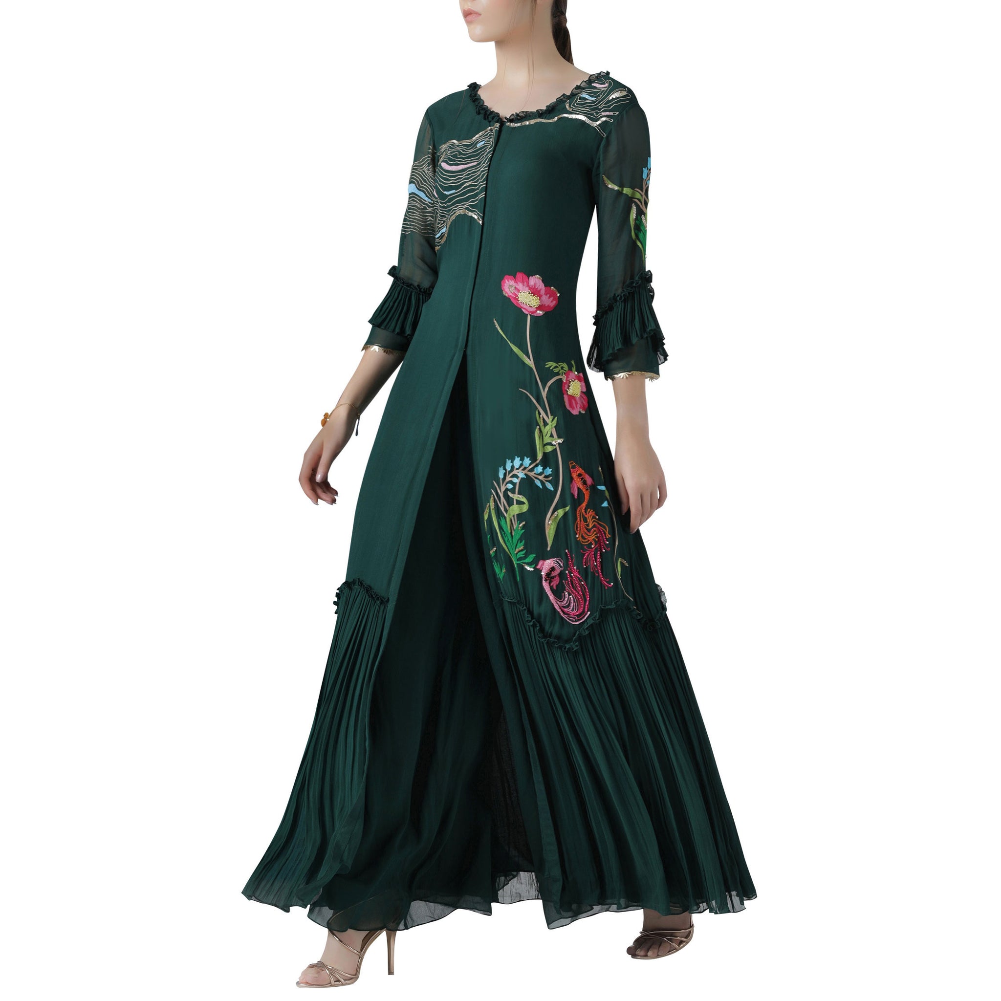 Embroidered Kurta and Pallazo Set