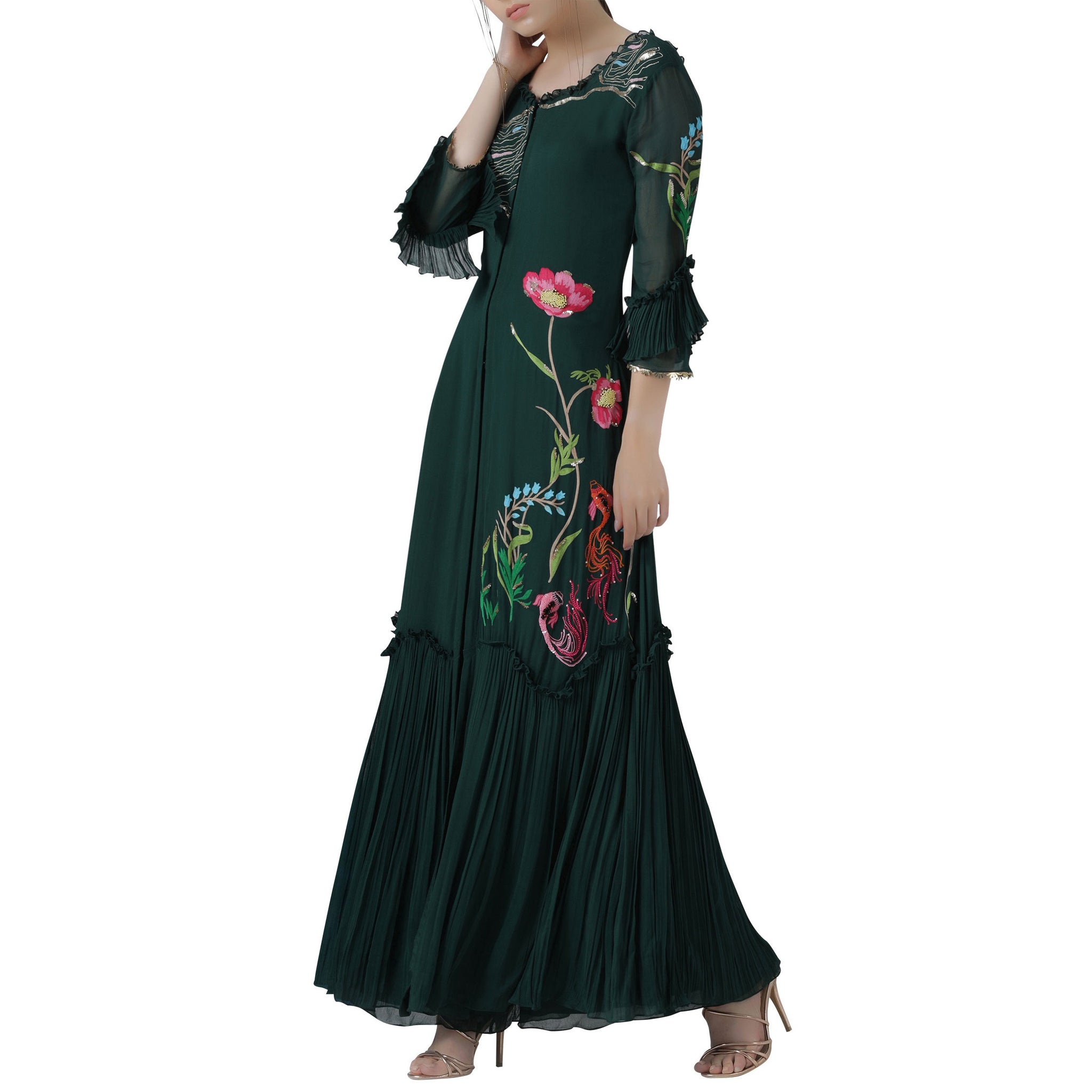 Embroidered Kurta and Pallazo Set