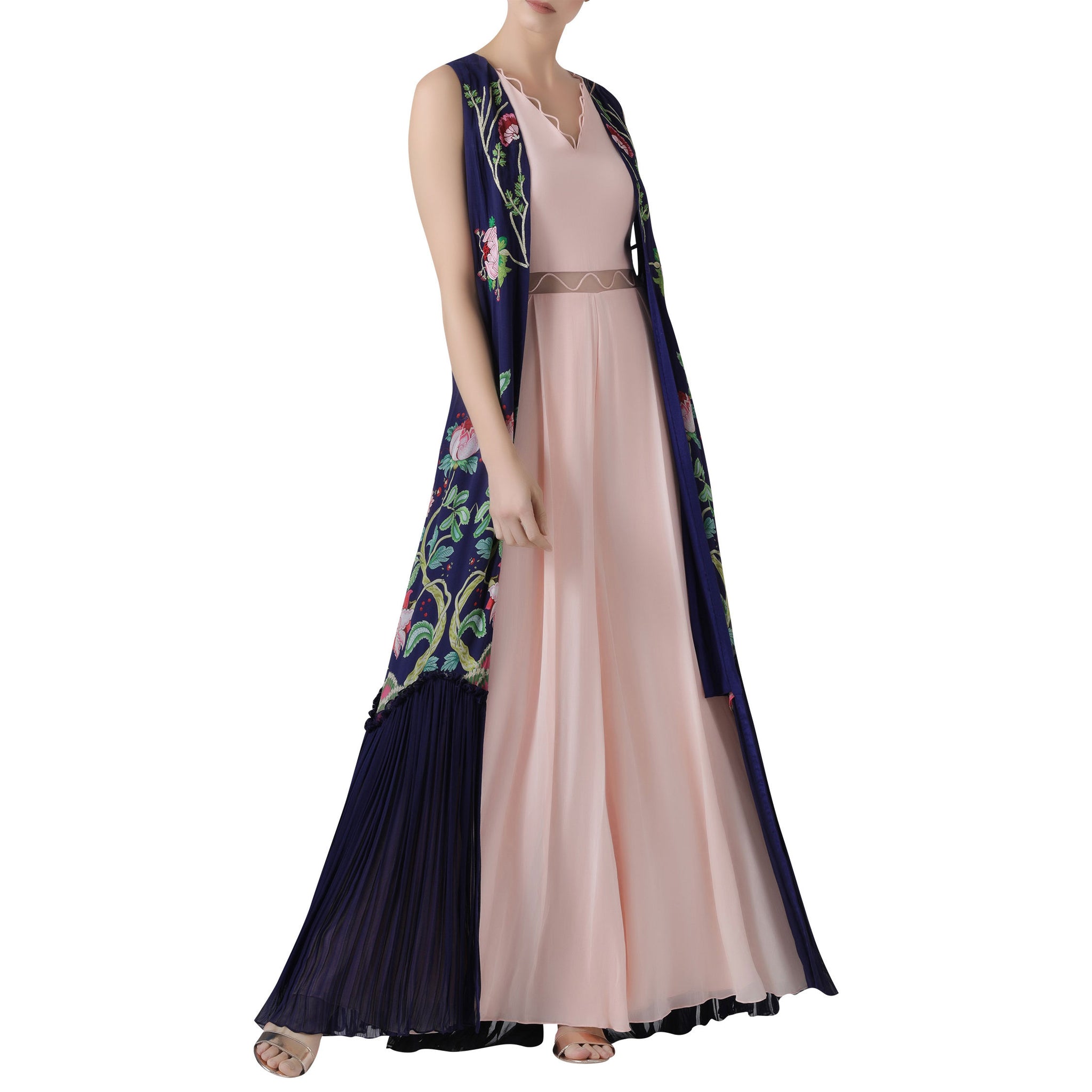 Embroidered Jumpsuit with Jacket