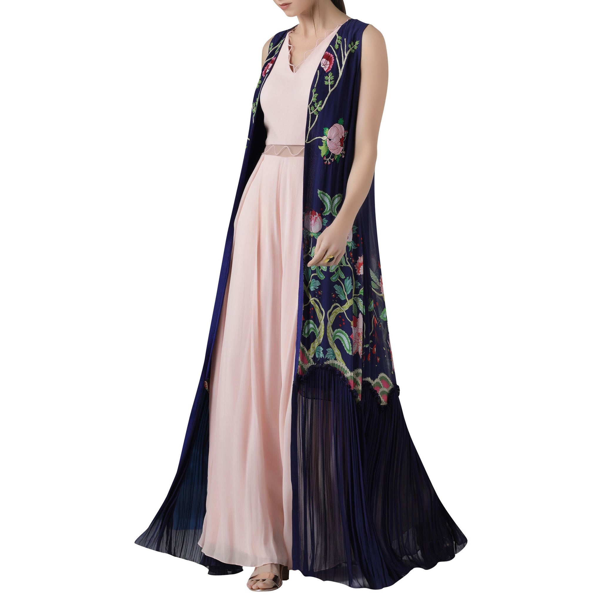 Embroidered Jumpsuit with Jacket