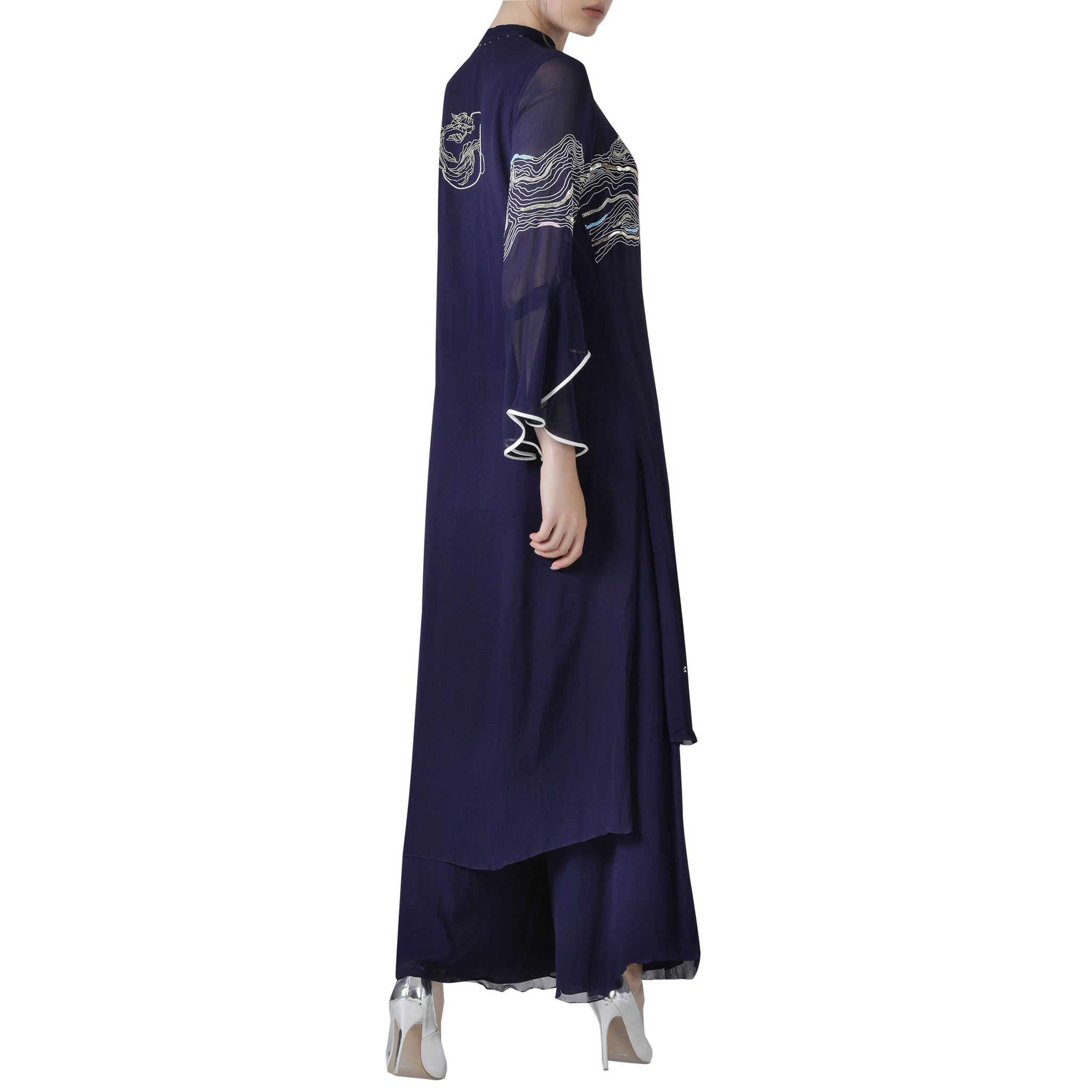 Embroidered Kurta Pallazo Set