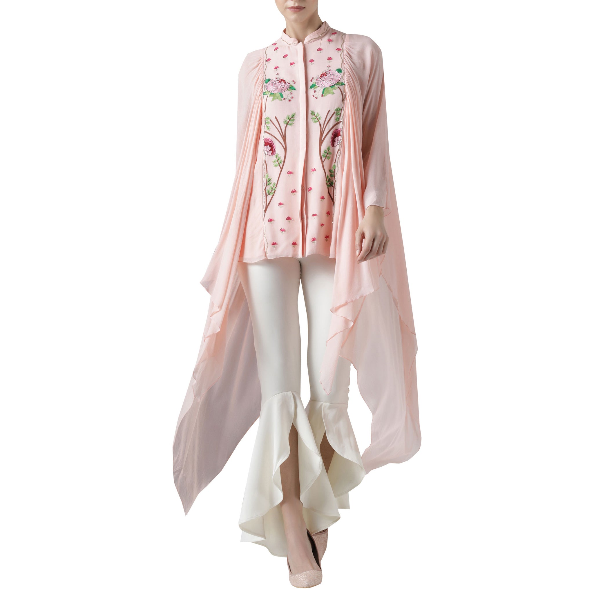 Ivory Asymmetrical Pants