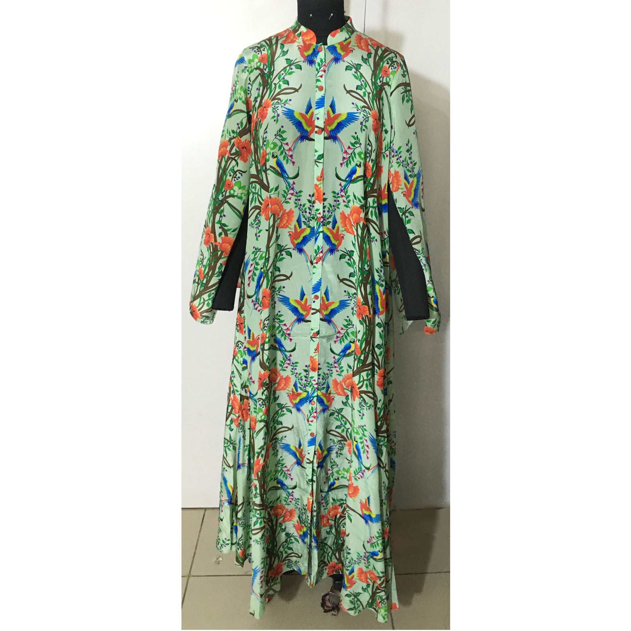 Printed Asymmetrical Gown