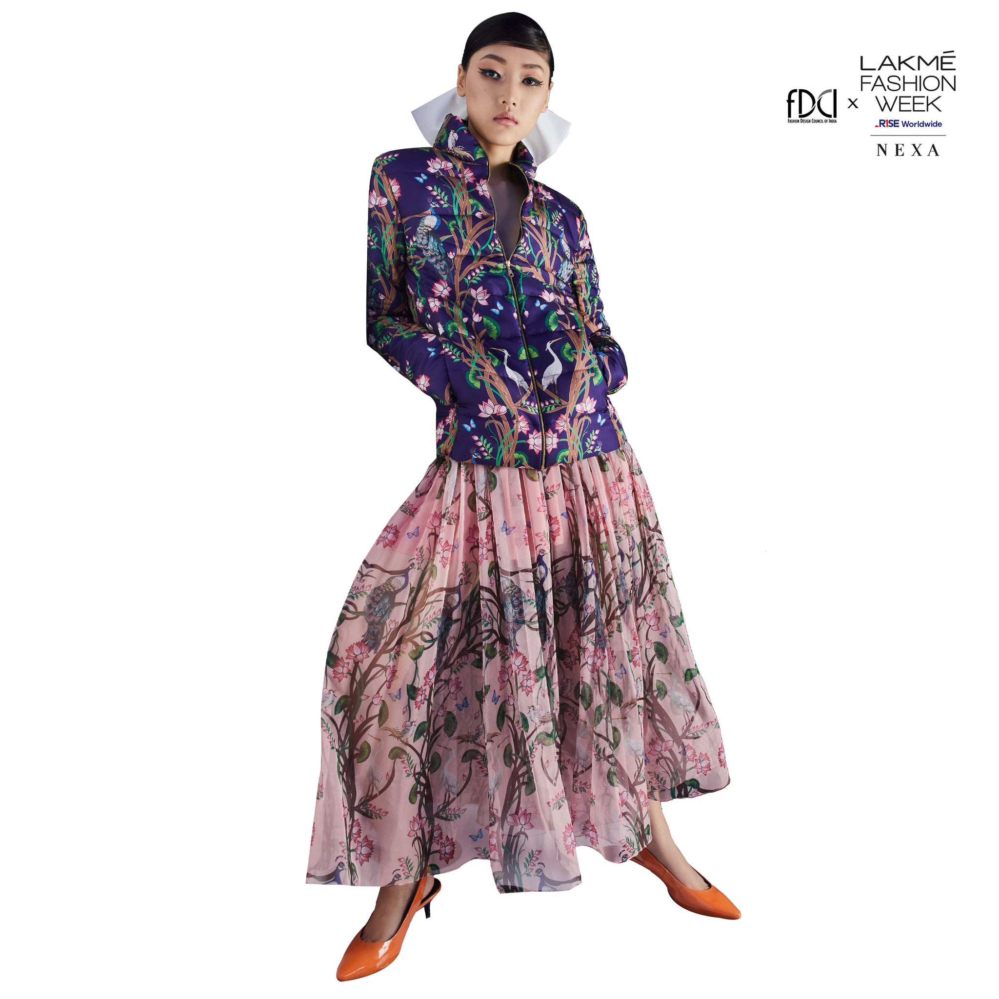 Printed Sheer Skirt