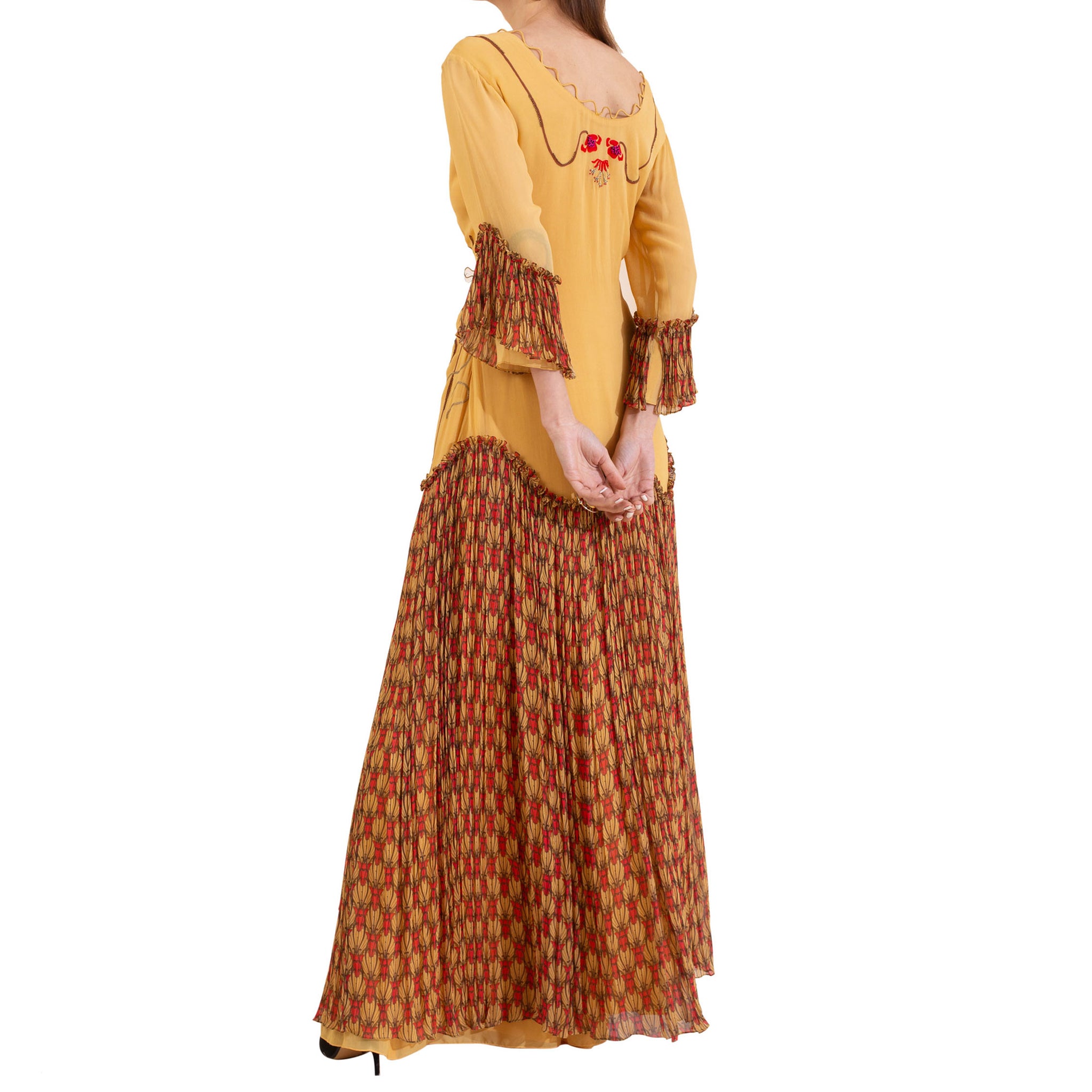 Embroidered Printed Kurta With Palazzo