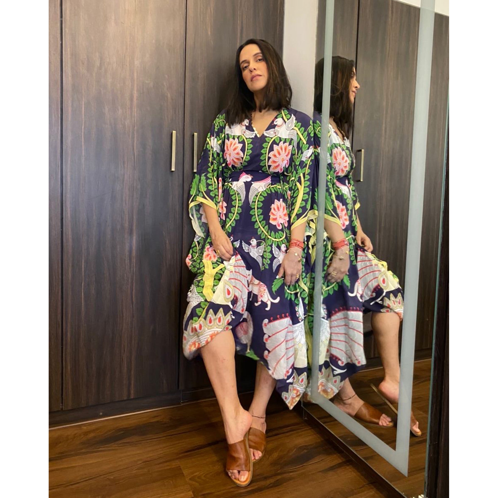 Printed Kaftan Dress