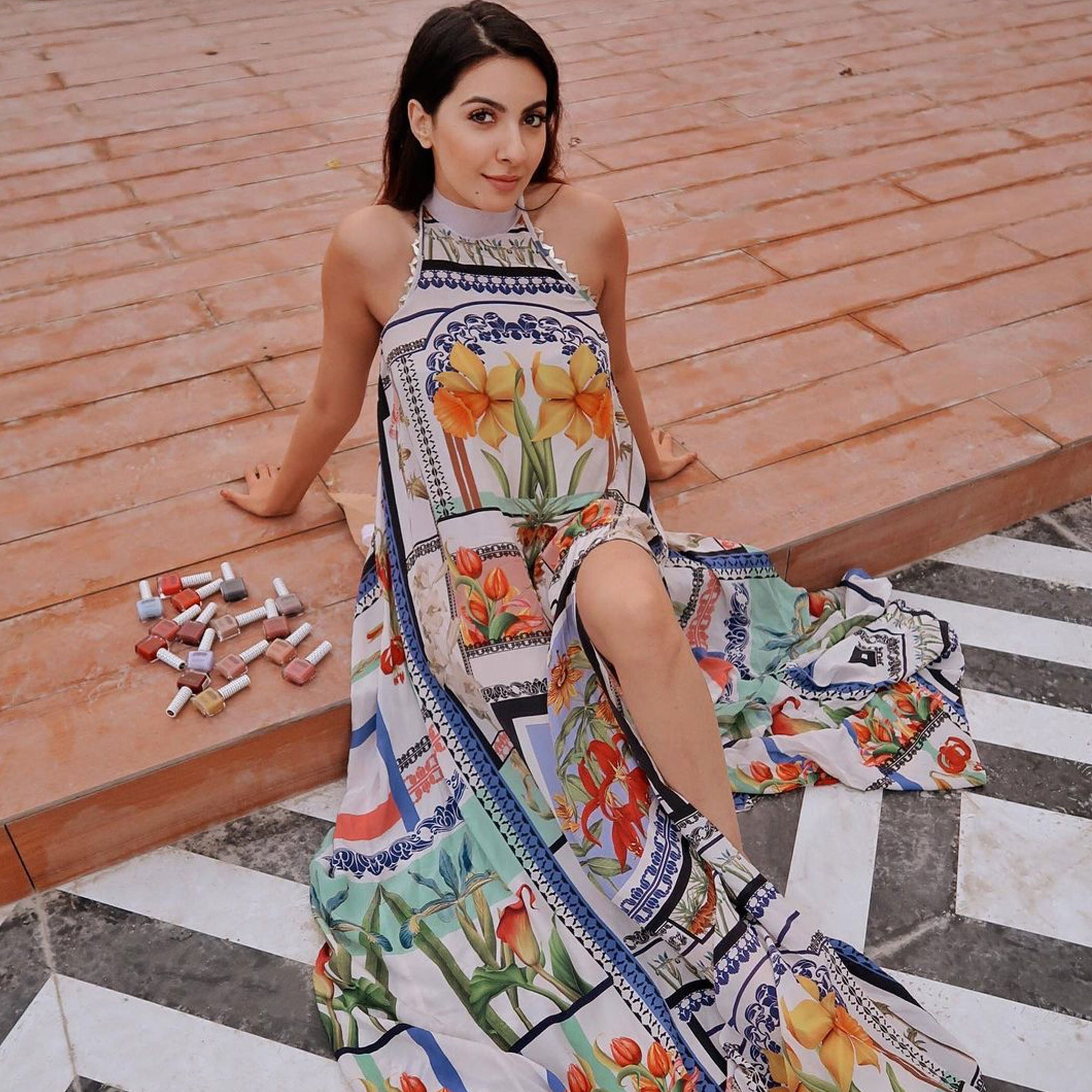 Embroidered Maxi Dress