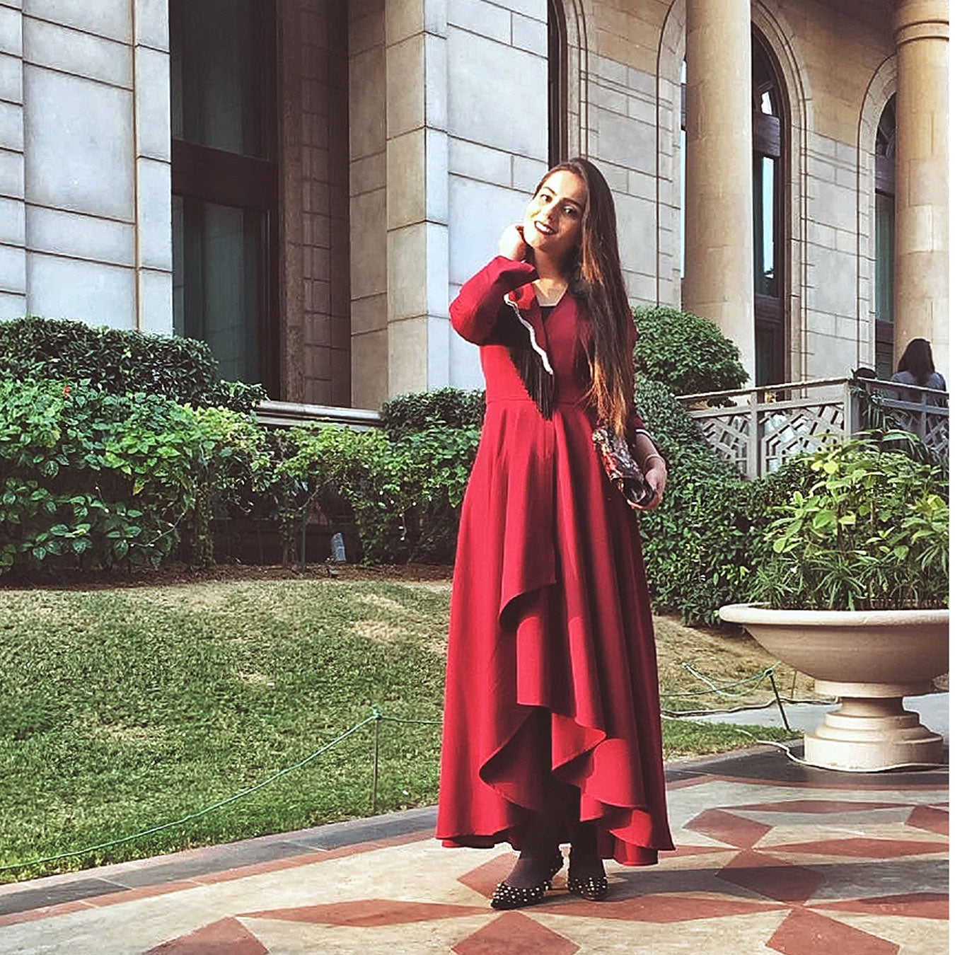 Asymmetric Flared Dress